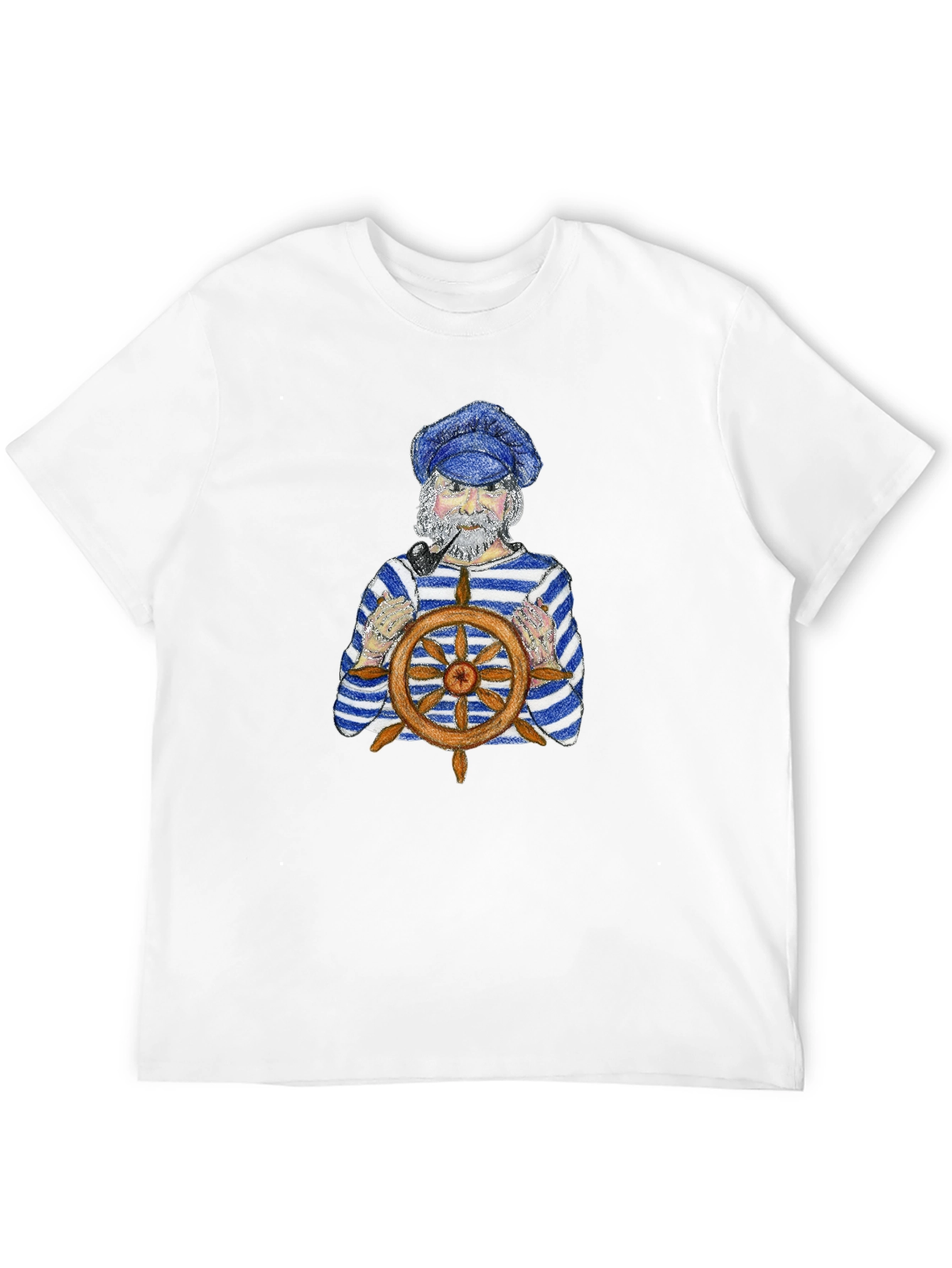Black Nautical Captain Graphic T-Shirt view 12