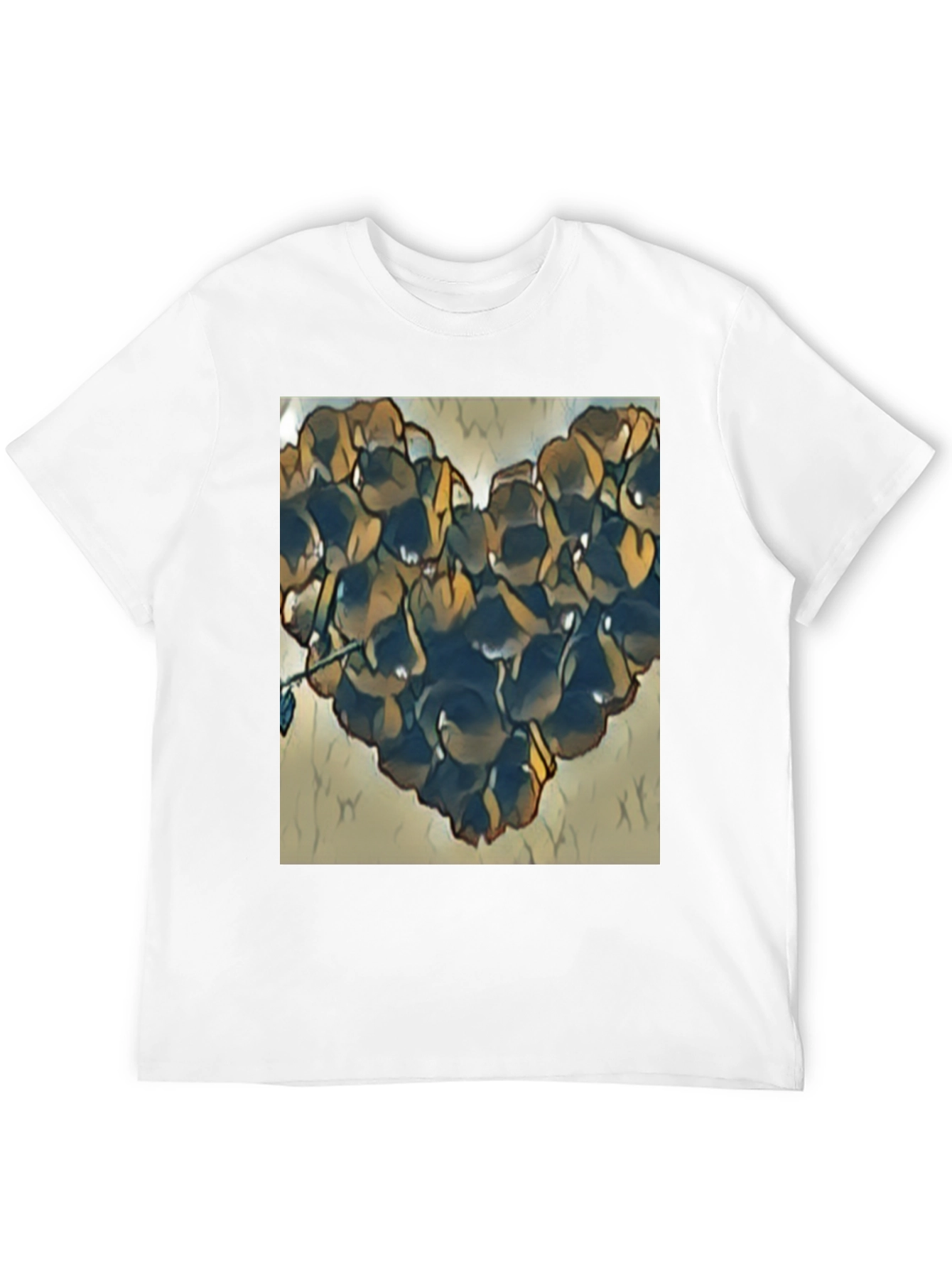 Black Floral Heart Graphic T-Shirt - Black view 12