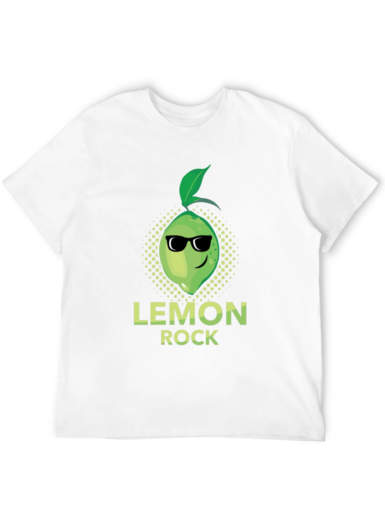 Black Lemon Rock Graphic Tee - Cool Fruit Design T-Shirt view 12