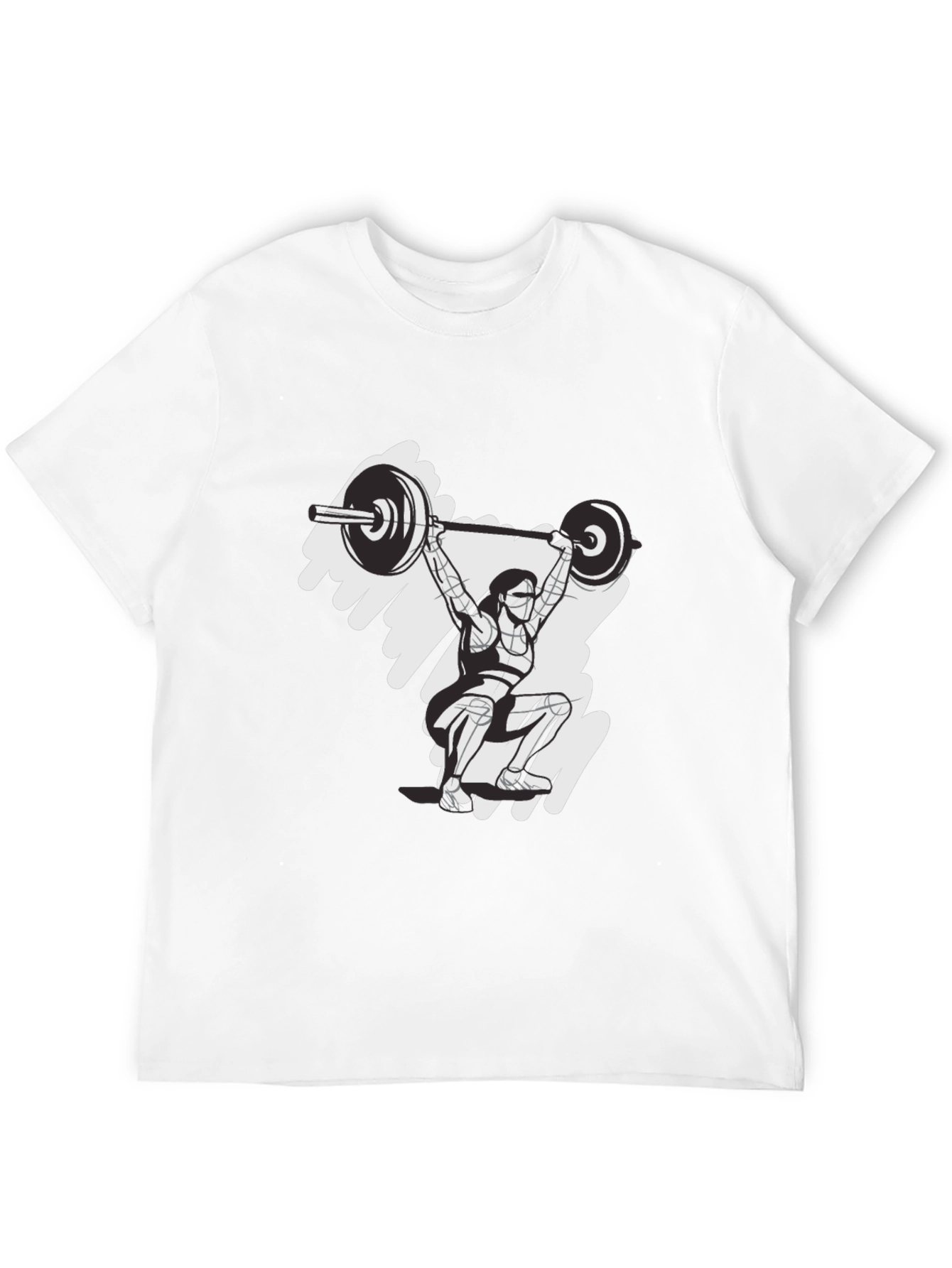 Black Weightlifting Woman Graphic T-Shirt - Black view 12