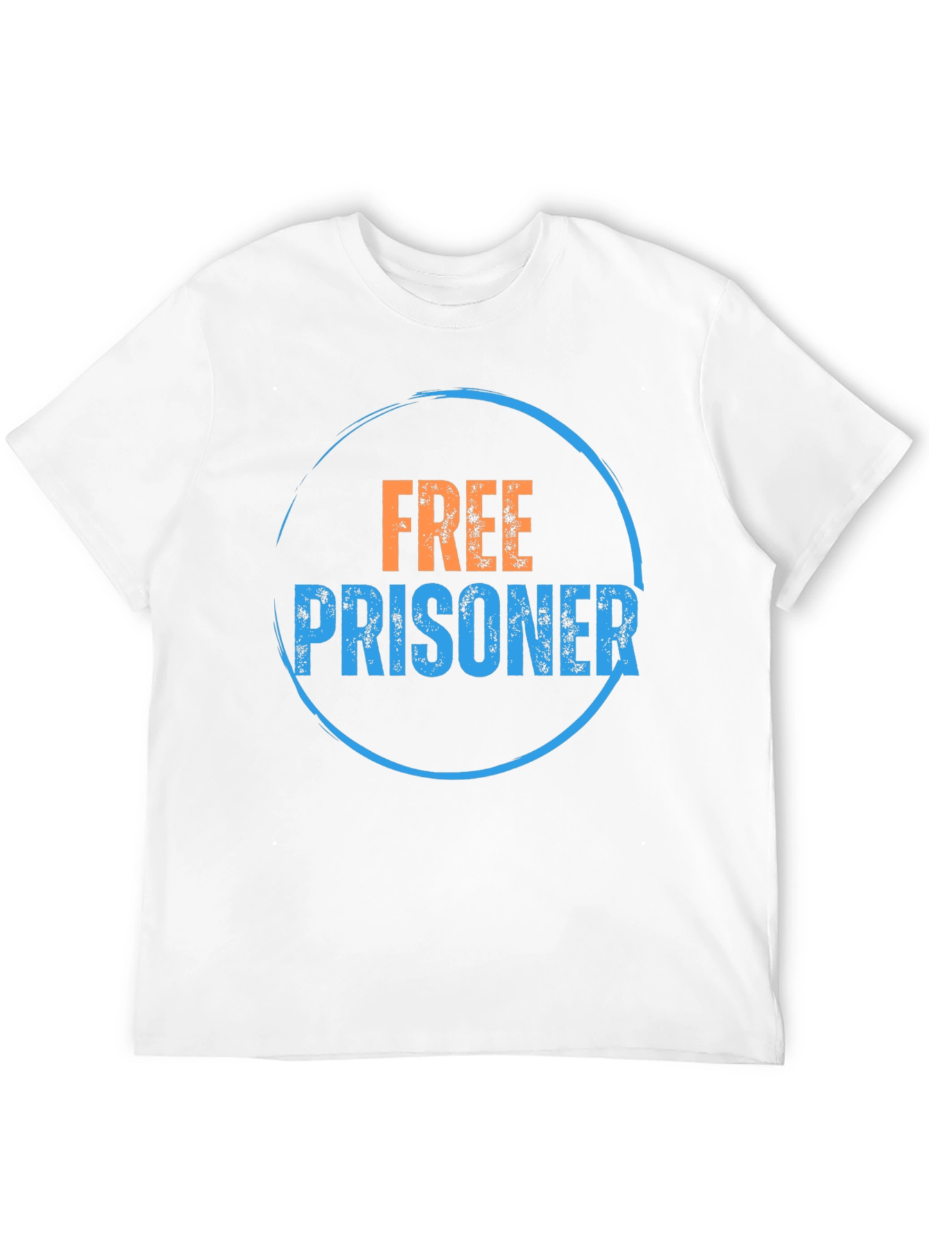 Black Free Prisoner Graphic T-Shirt - Black Crew Neck Tee view 12