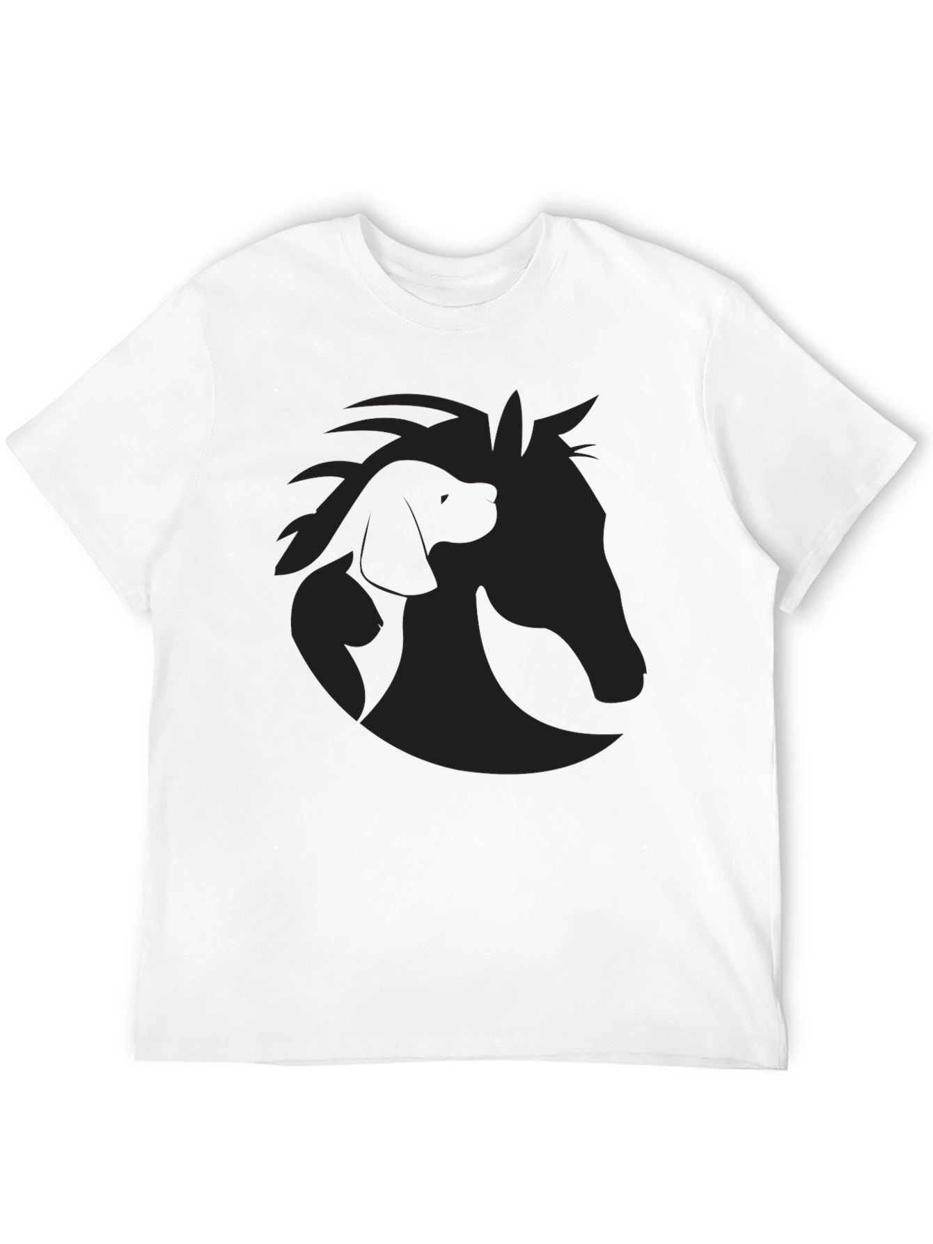 Black Equine & Canine Silhouette Graphic Tee view 12