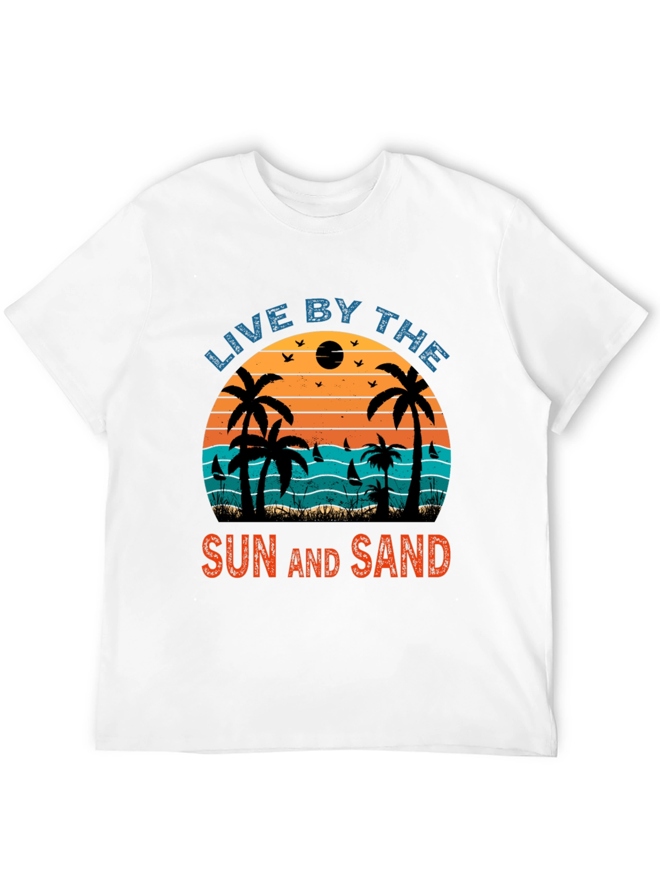 Black Live By The Sun and Sand Graphic T-Shirt view 12