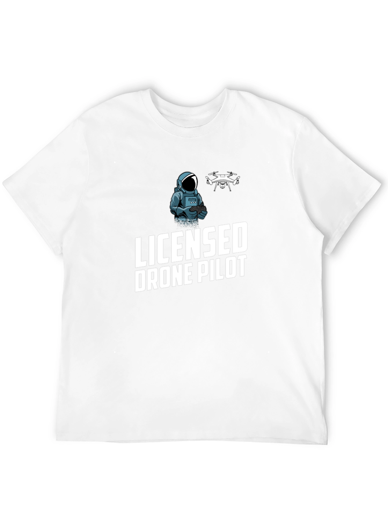 Black Licensed Drone Pilot Graphic T-Shirt view 12