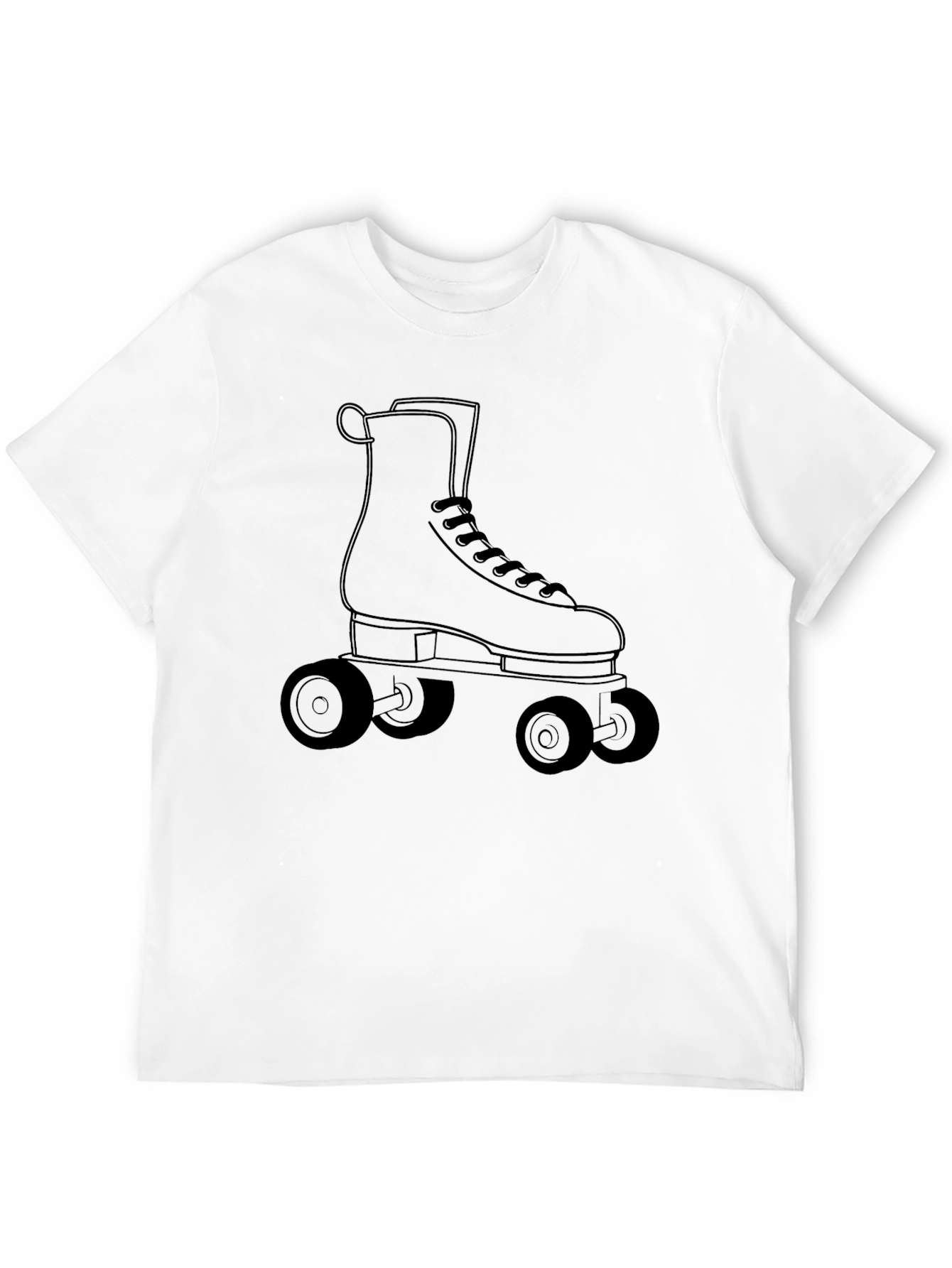 Black Retro Roller Skate T-Shirt - Black Graphic Tee view 12