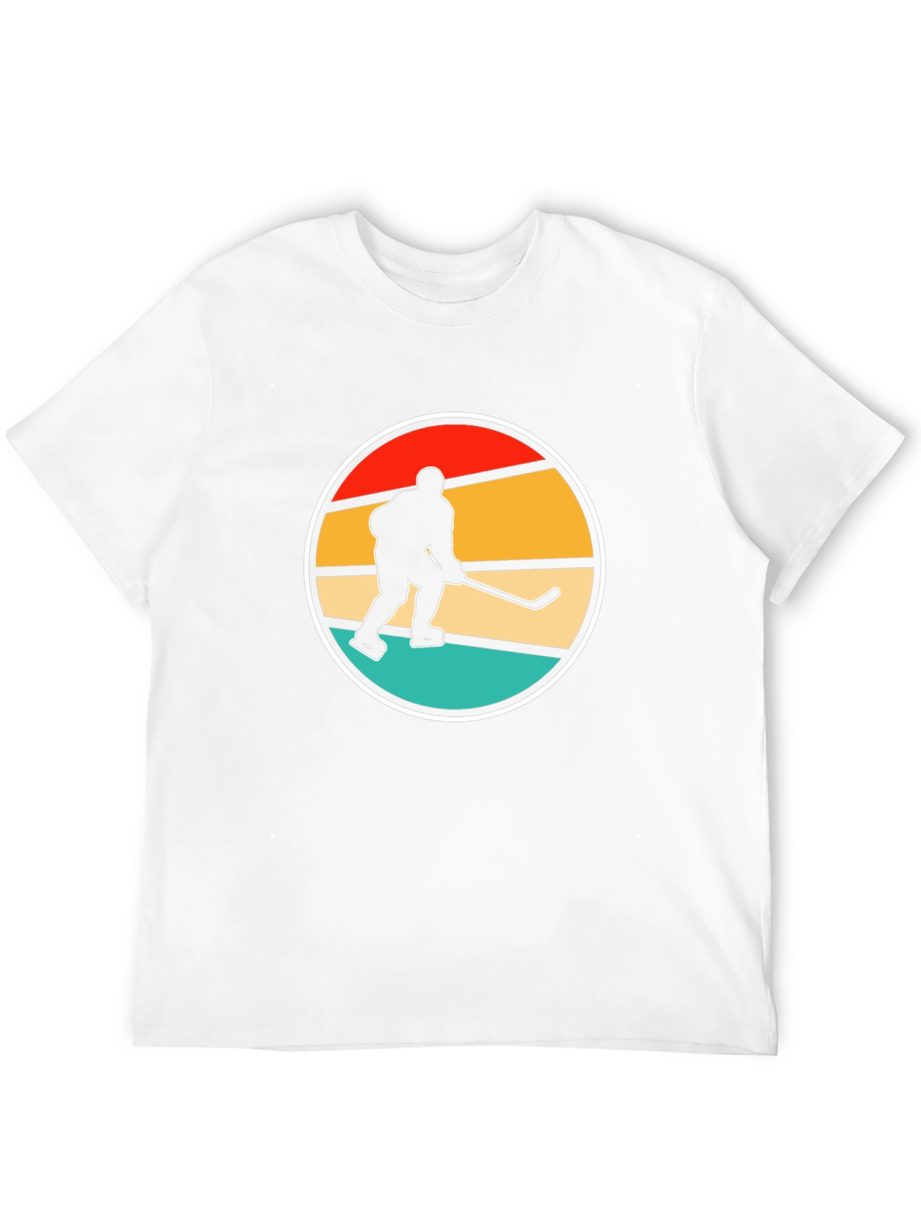 Black Retro Hockey Player Graphic Tee view 12