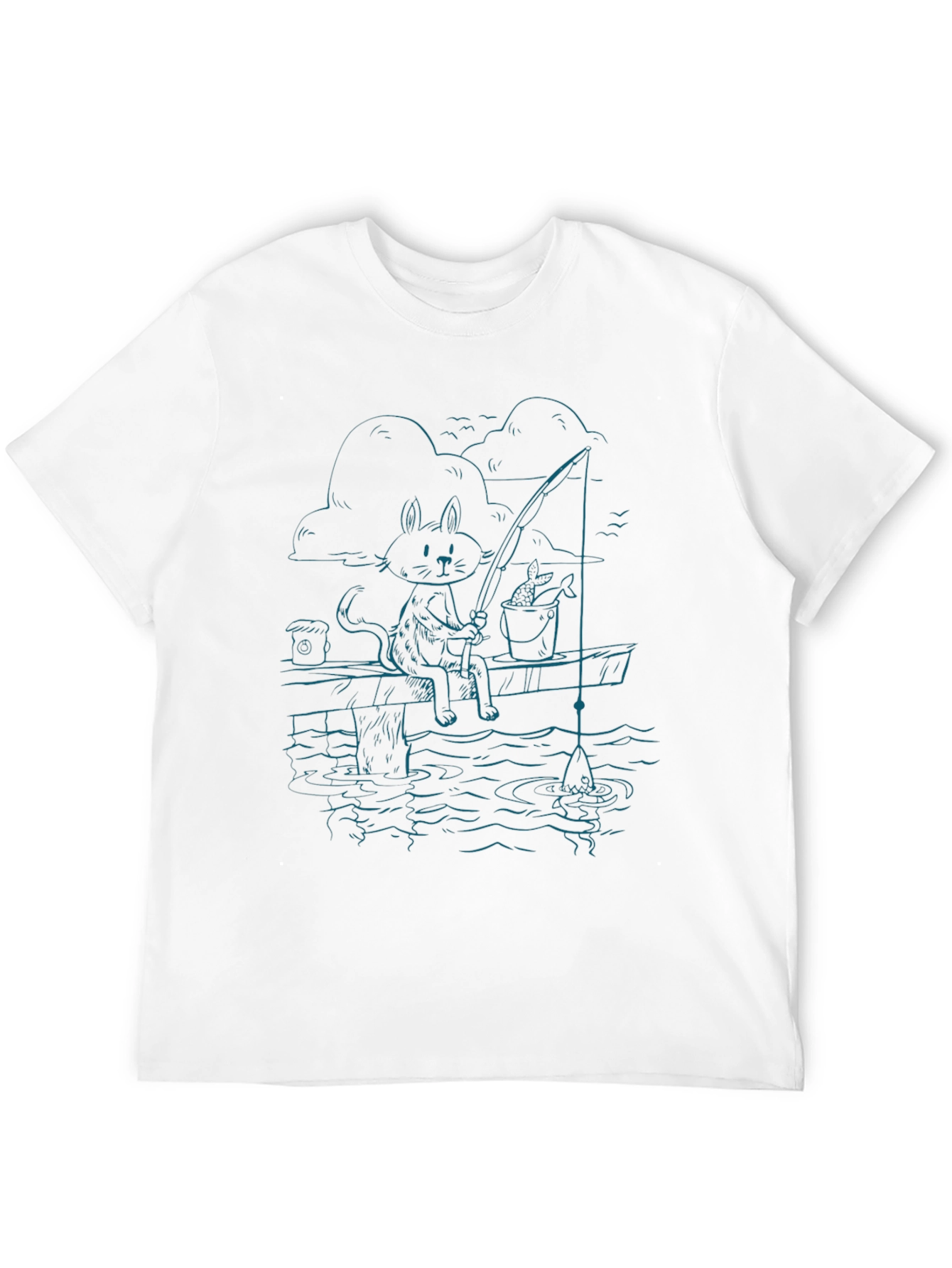 Black Cat Fishing T-Shirt - Relaxed Fit view 12