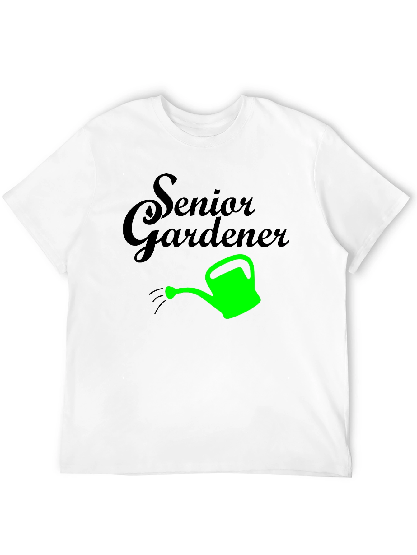 Black Senior Gardener T-Shirt - Black Graphic Tee view 12