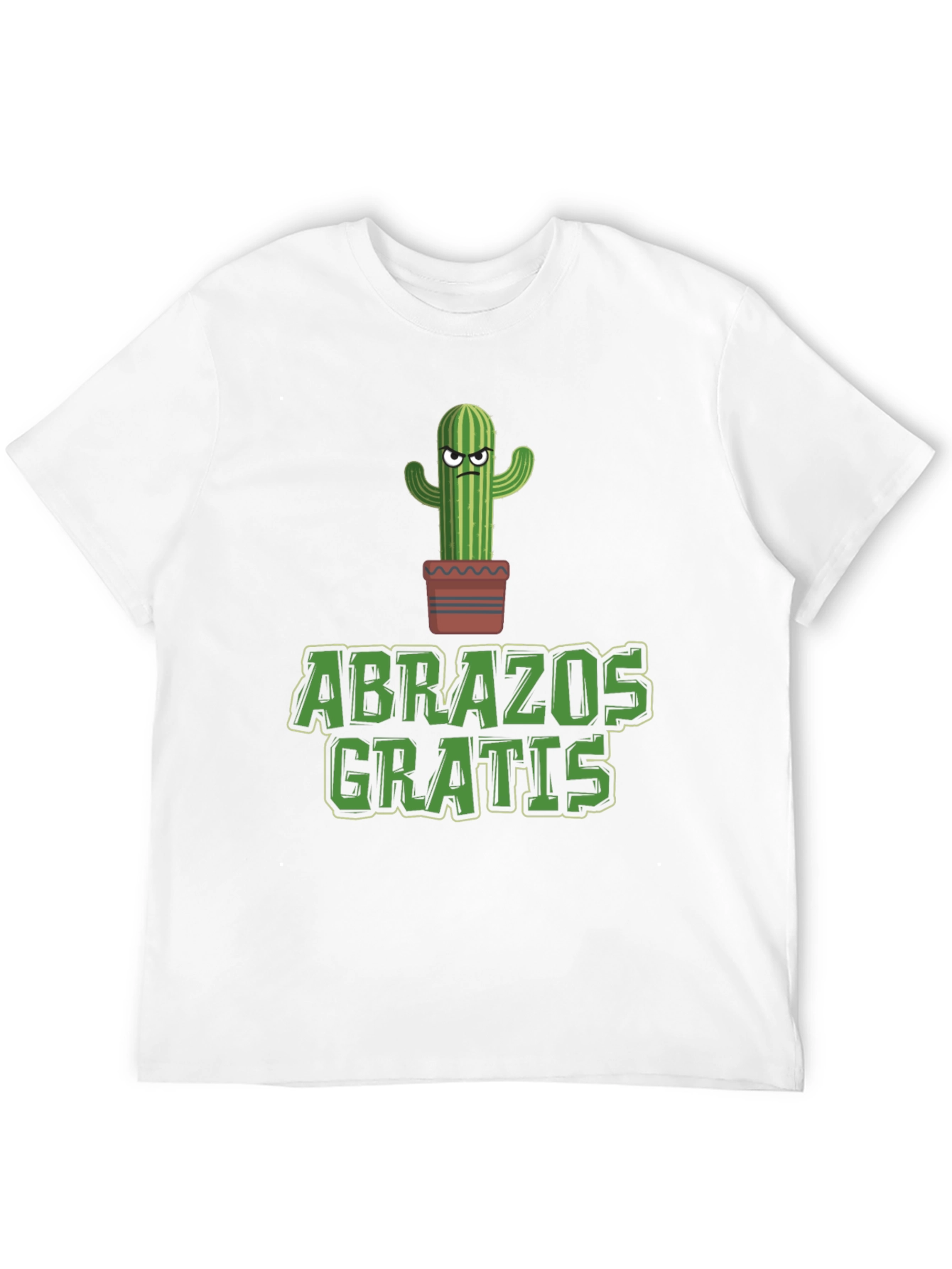 Black Funny Cactus 'Abrazos Gratis' Graphic T-Shirt view 12