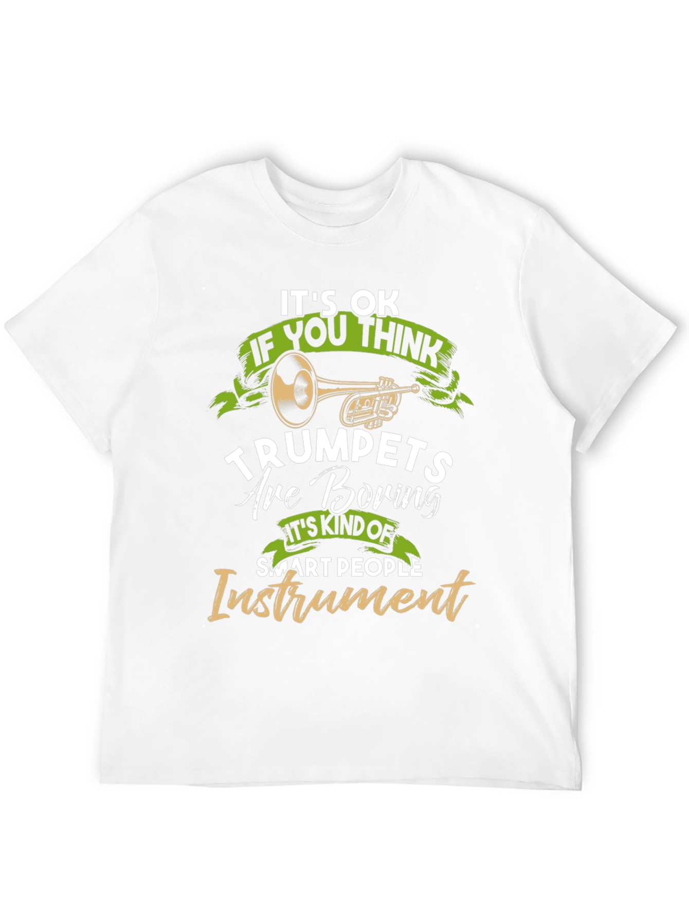 Black Funny Trumpet Player Graphic T-Shirt view 12