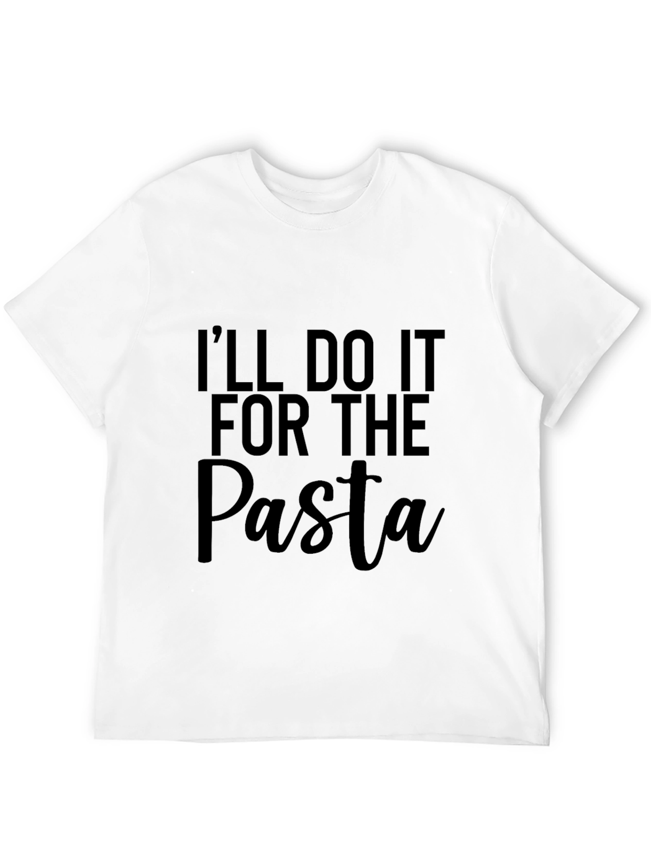 Black I'll Do It for the Pasta T-Shirt, Funny Foodie Tee view 12
