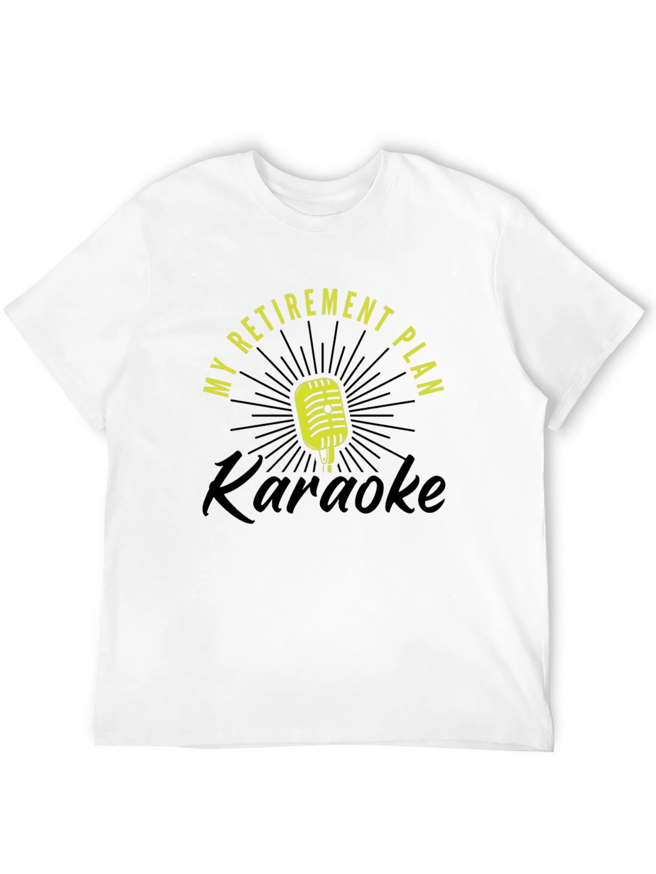 Black Retirement Plan Karaoke T-Shirt - Black view 12