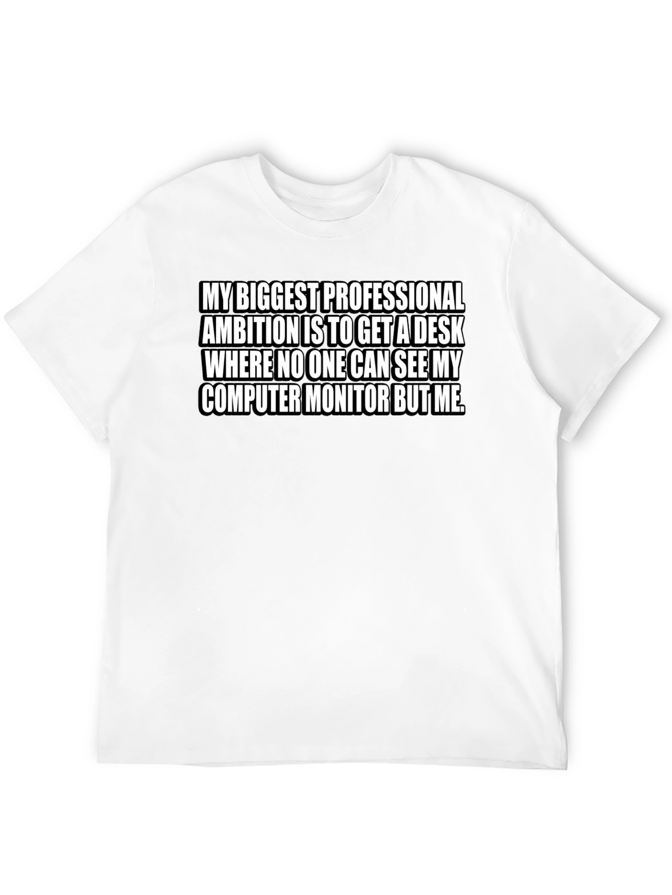 Black Funny Desk Ambition T-Shirt view 12