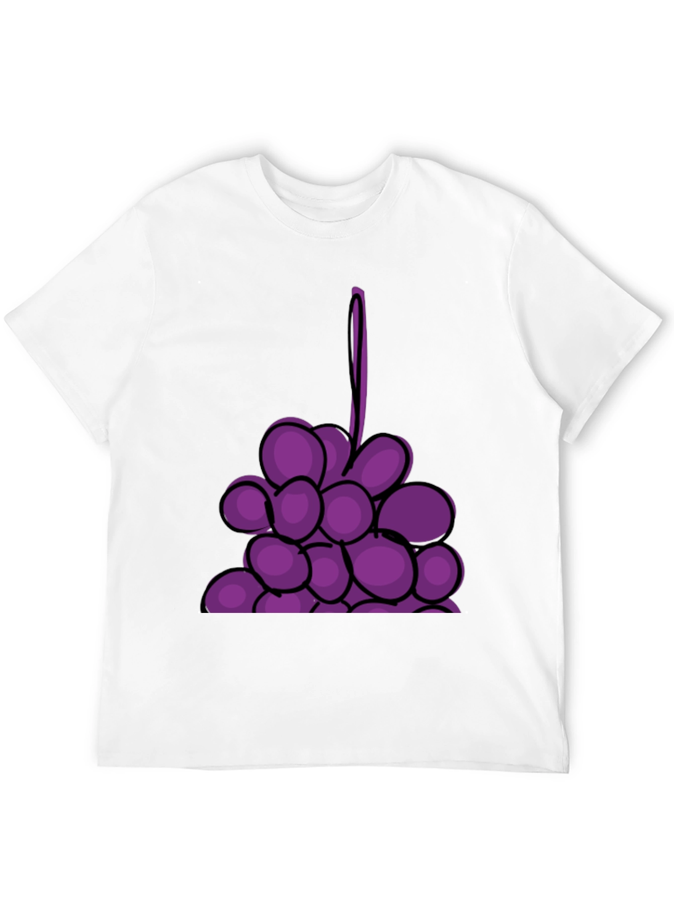 Black Grape Graphic Black T-Shirt - Fruit Lover's Tee view 12