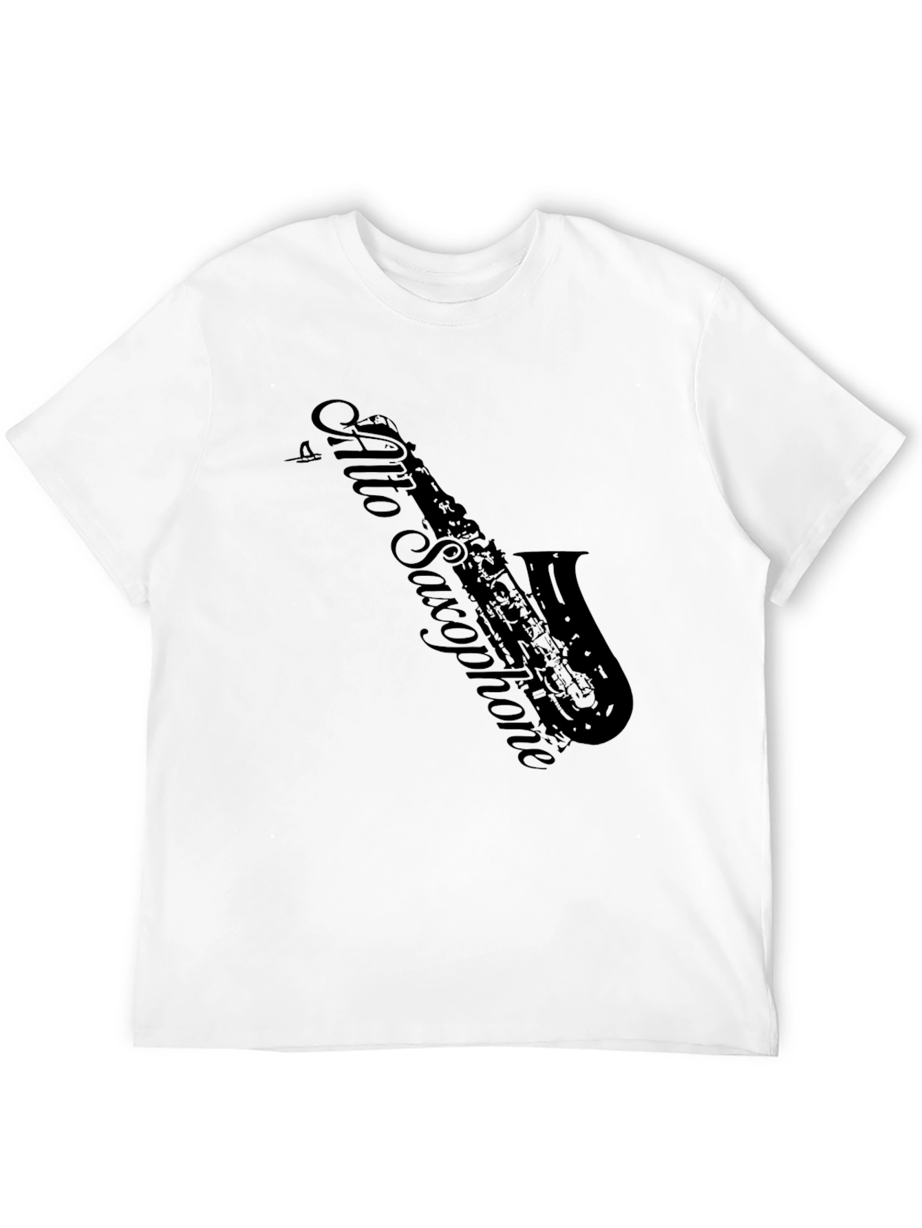 Black Alto Saxophone Graphic T-Shirt - Musician Tee view 12