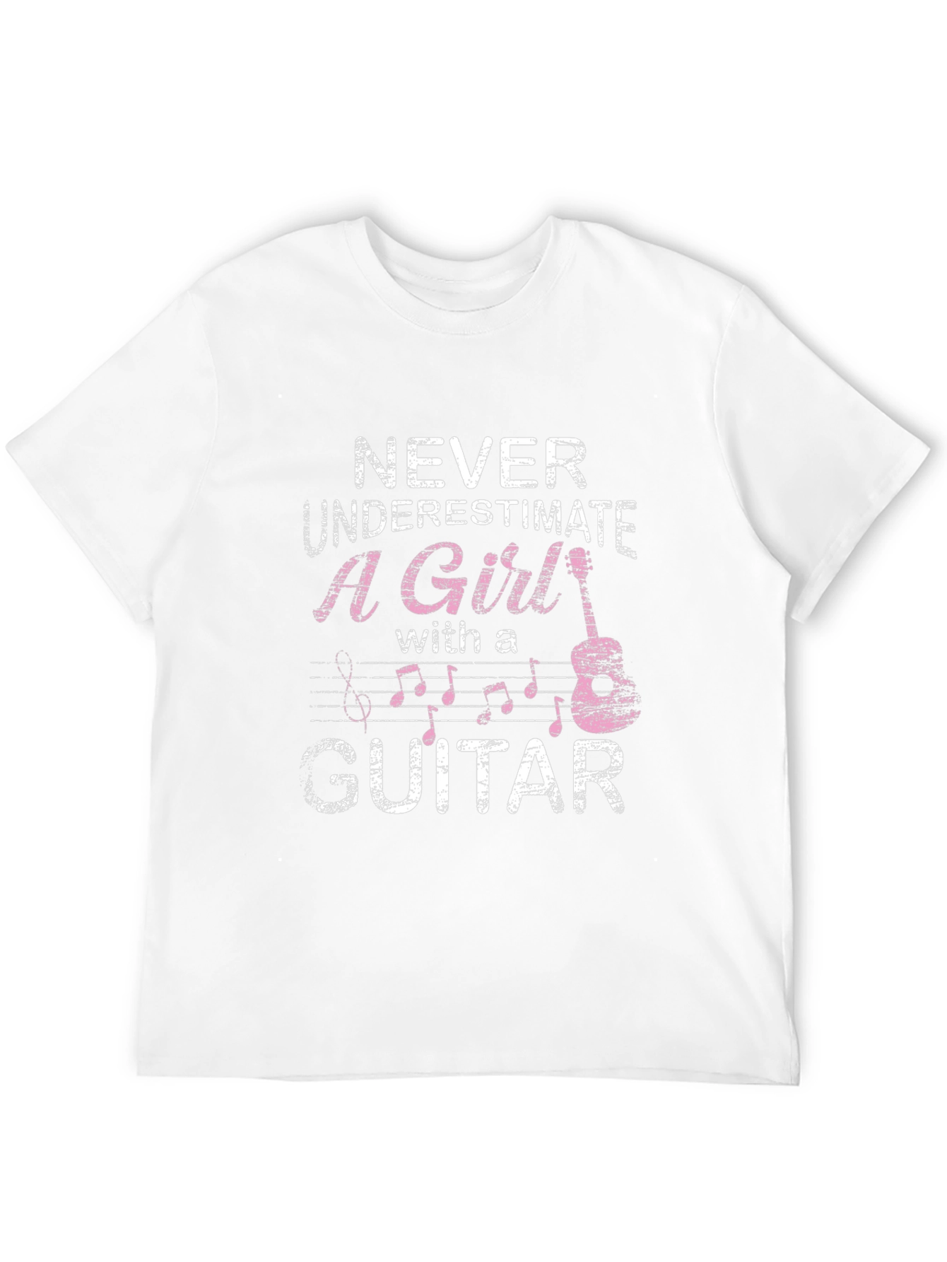 Black Never Underestimate a Girl with a Guitar T-Shirt view 12