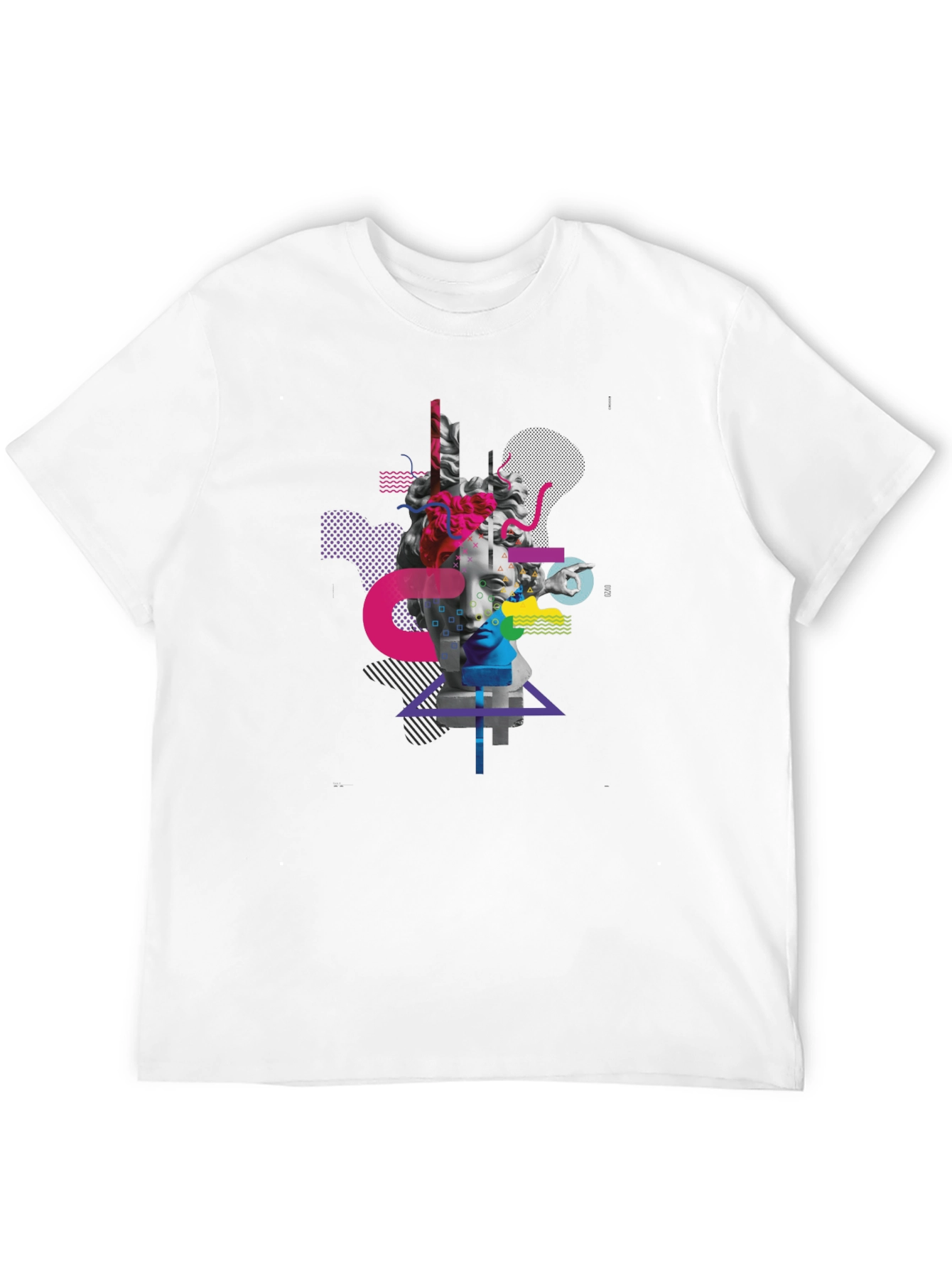 Black Abstract Statue Graphic Tee - Modern Art Shirt view 12