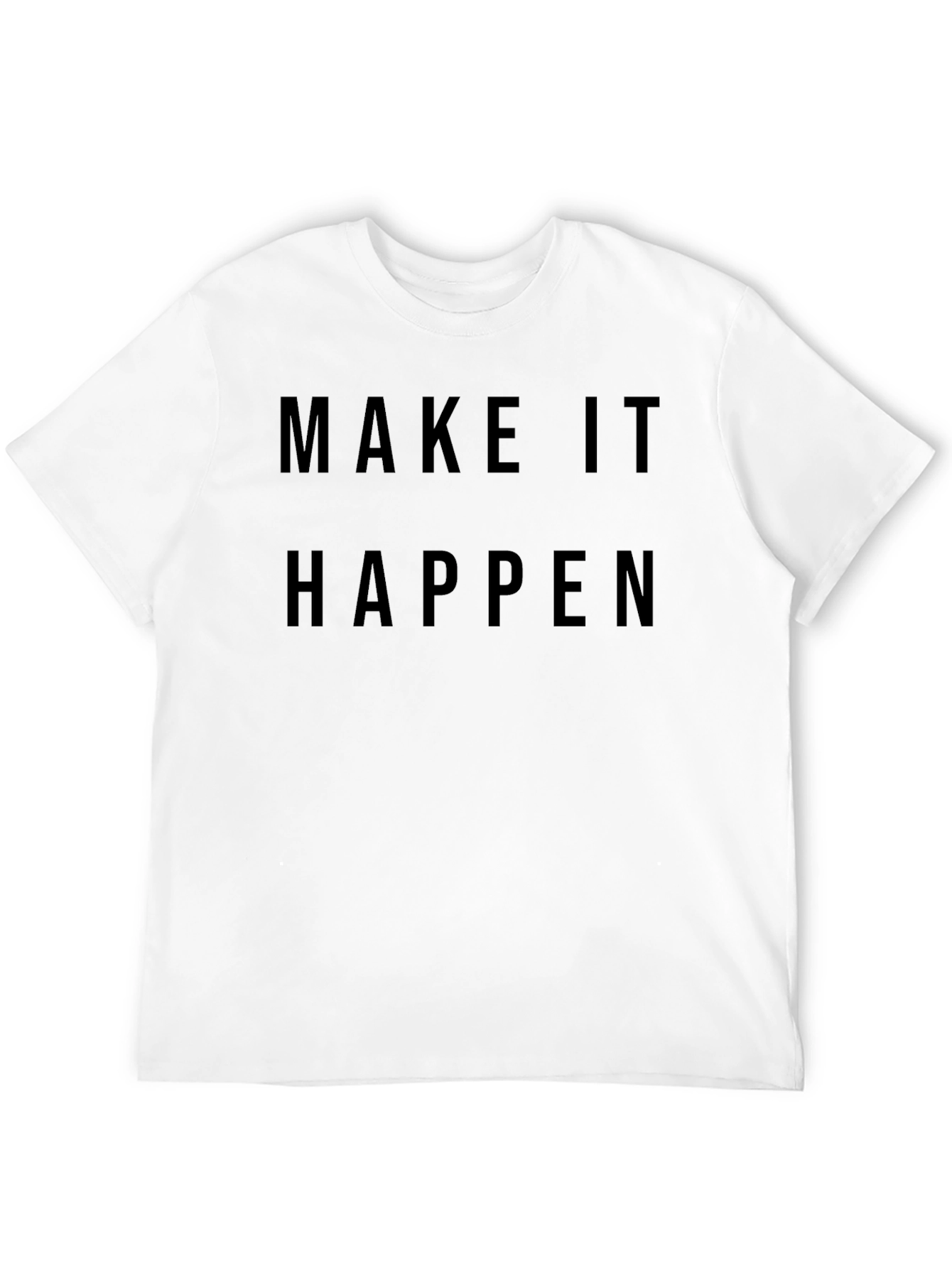 Black Make it Happen Motivational Graphic Tee - Black view 12