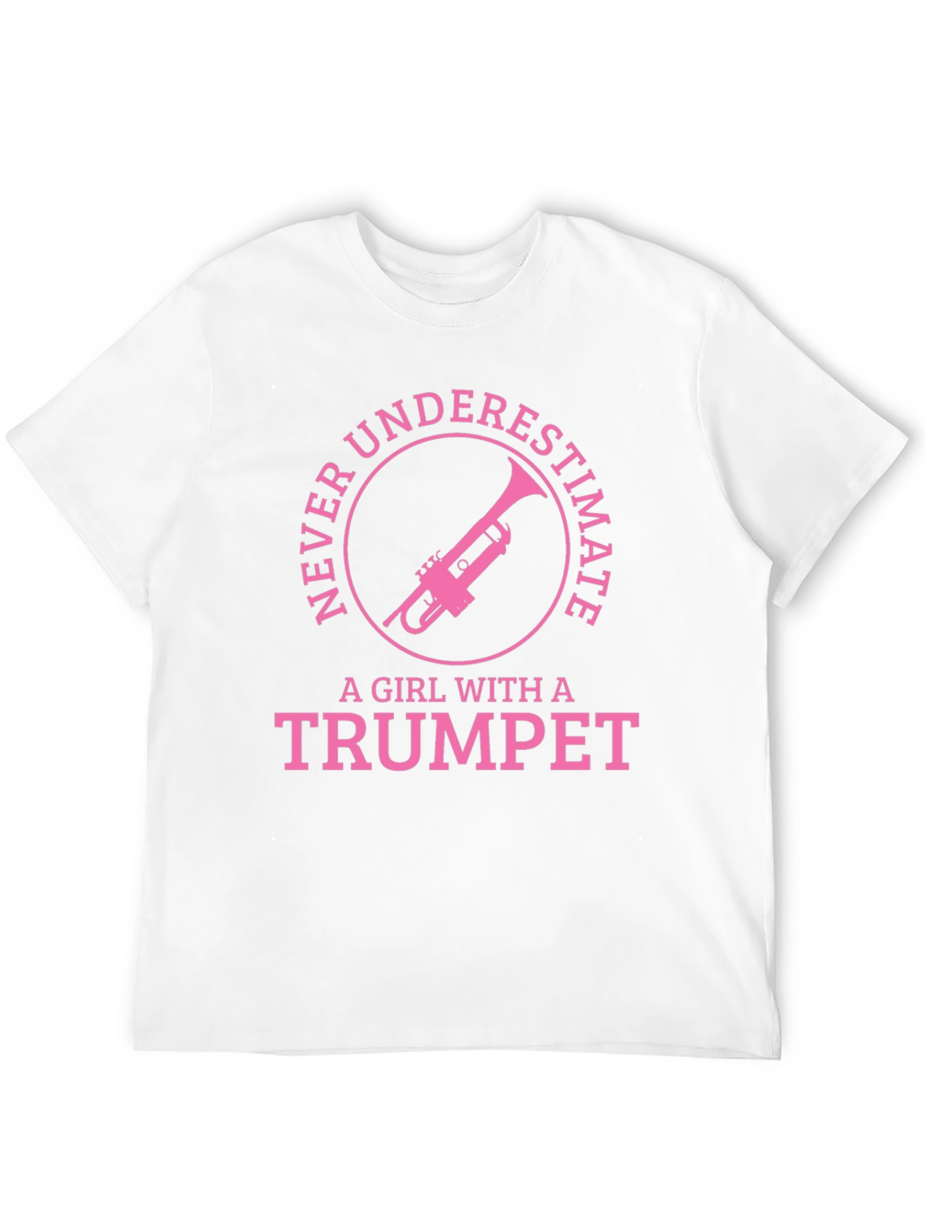 Black Trumpet Girl T-Shirt - Musician Gift view 12