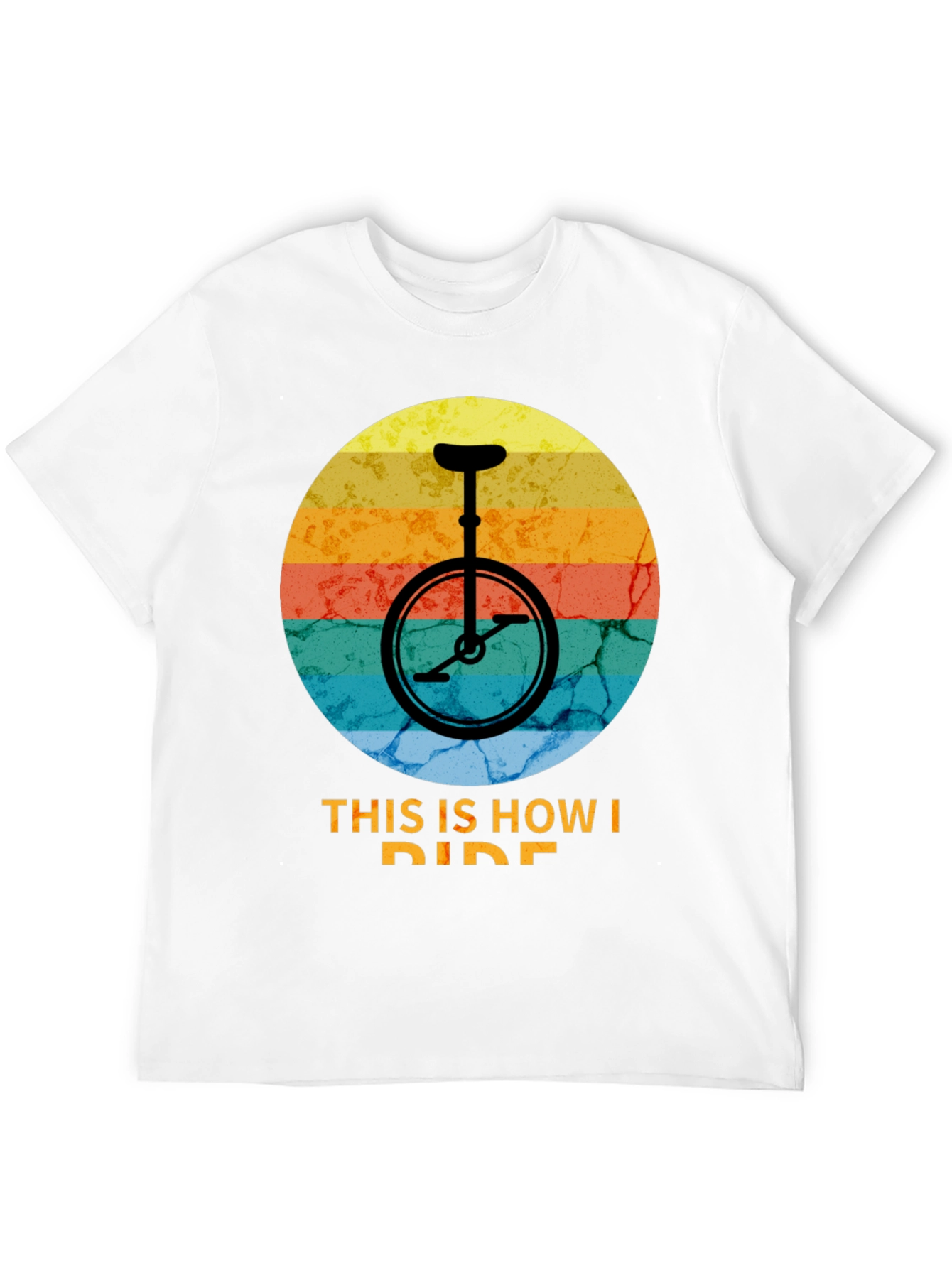 Black Retro Unicycle T-Shirt - This Is How I Ride view 12