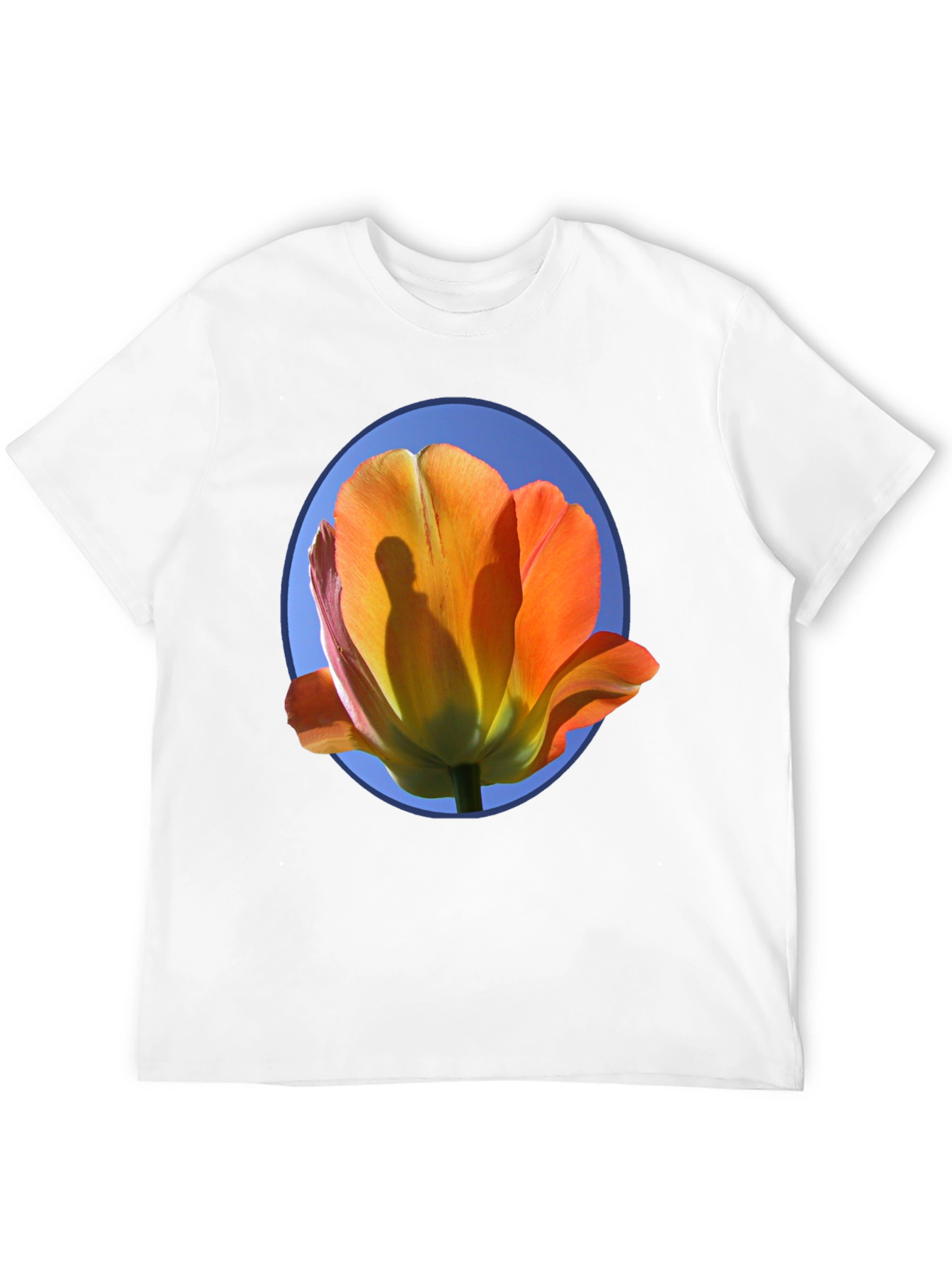 Black Floral Graphic Tee - Artistic Tulip Design view 12