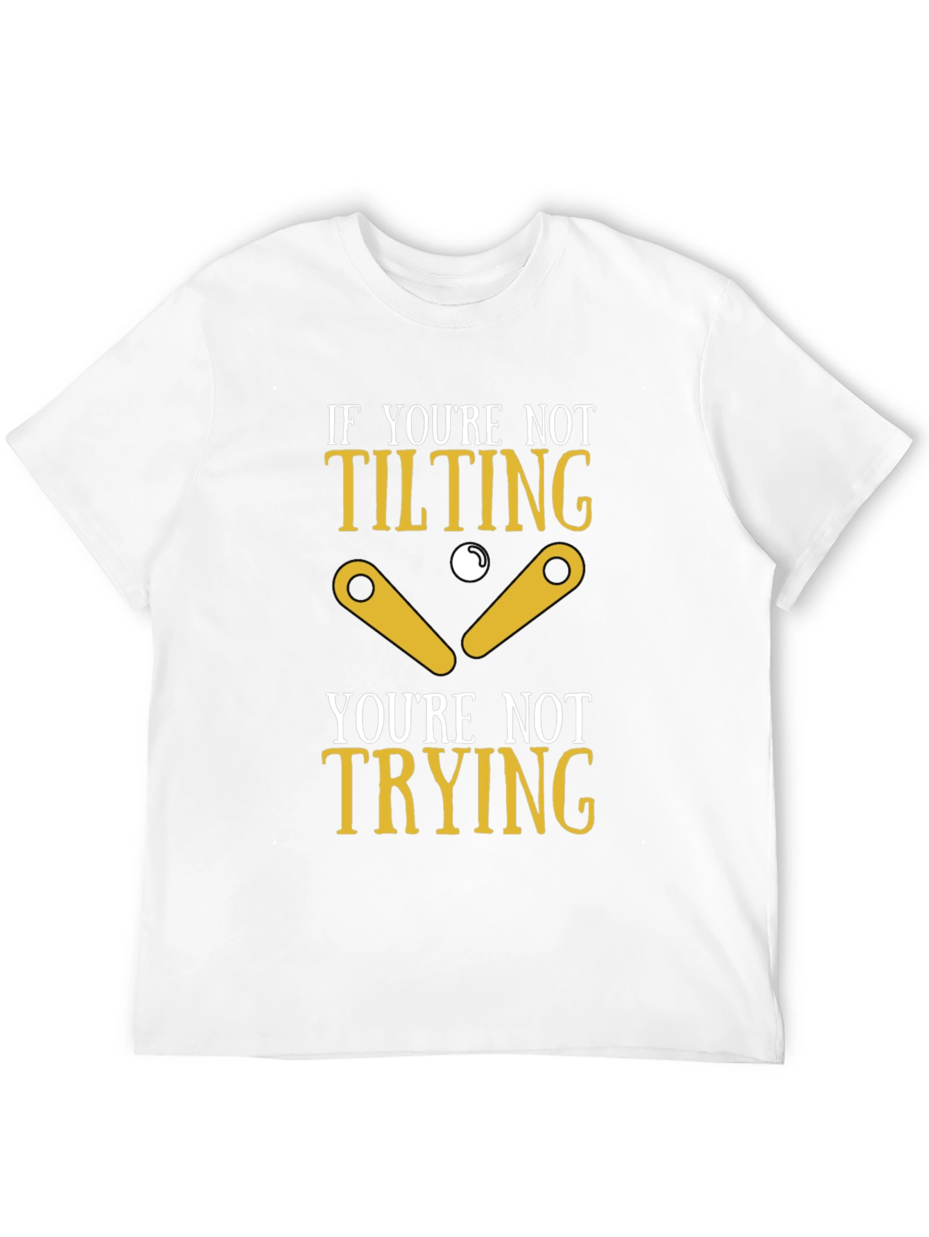 Black Tilting Pinball Funny T-Shirt view 12