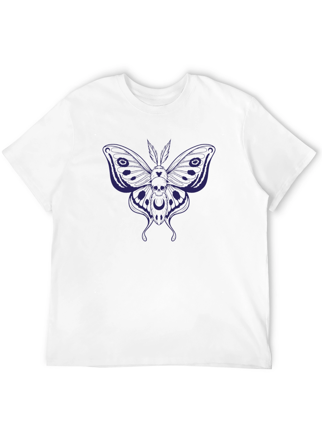 Black Skull Moth Graphic T-Shirt - Dark Gothic Style view 12