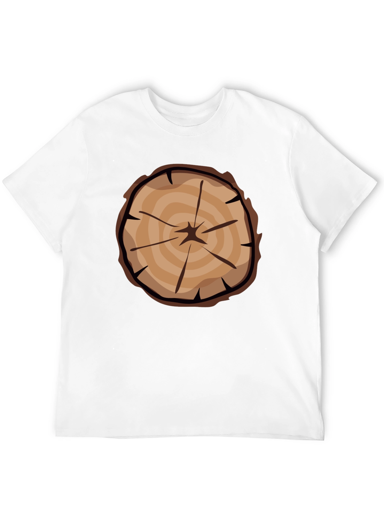 Black Tree Ring Graphic Tee - Black Casual T-Shirt view 12