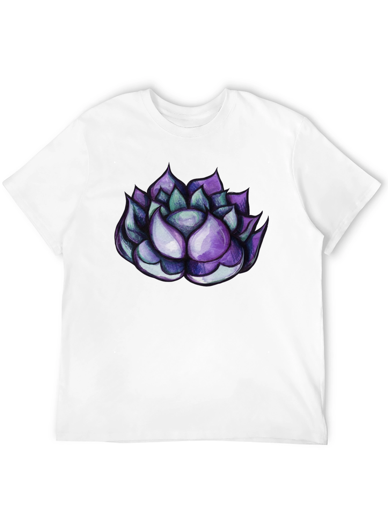 Black Succulent Graphic Tee - Cool Plant Lover Shirt view 12