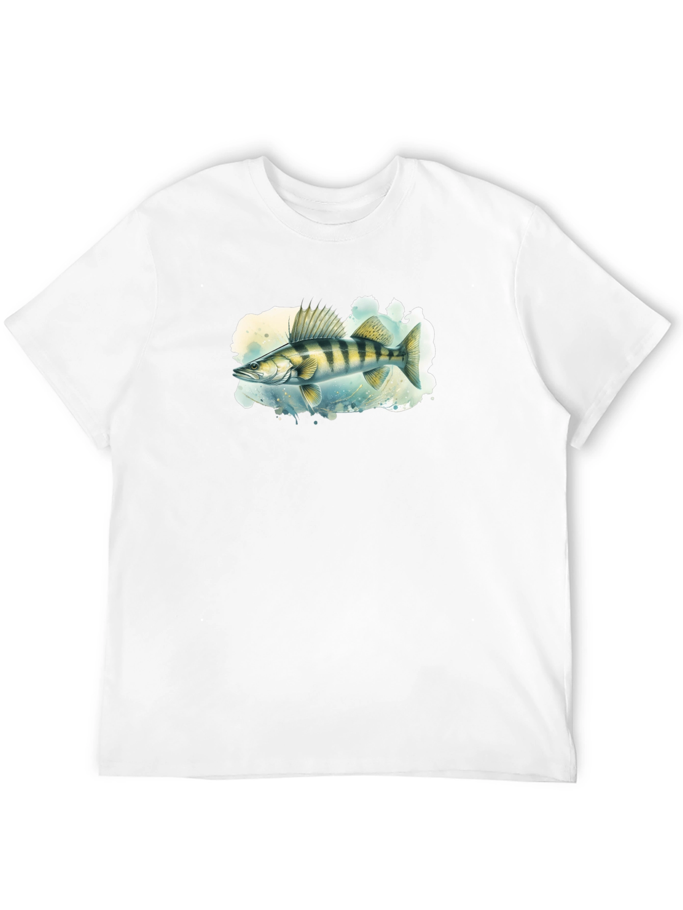 Black Walleye Fish Graphic Tee - Men's Black T-Shirt view 12
