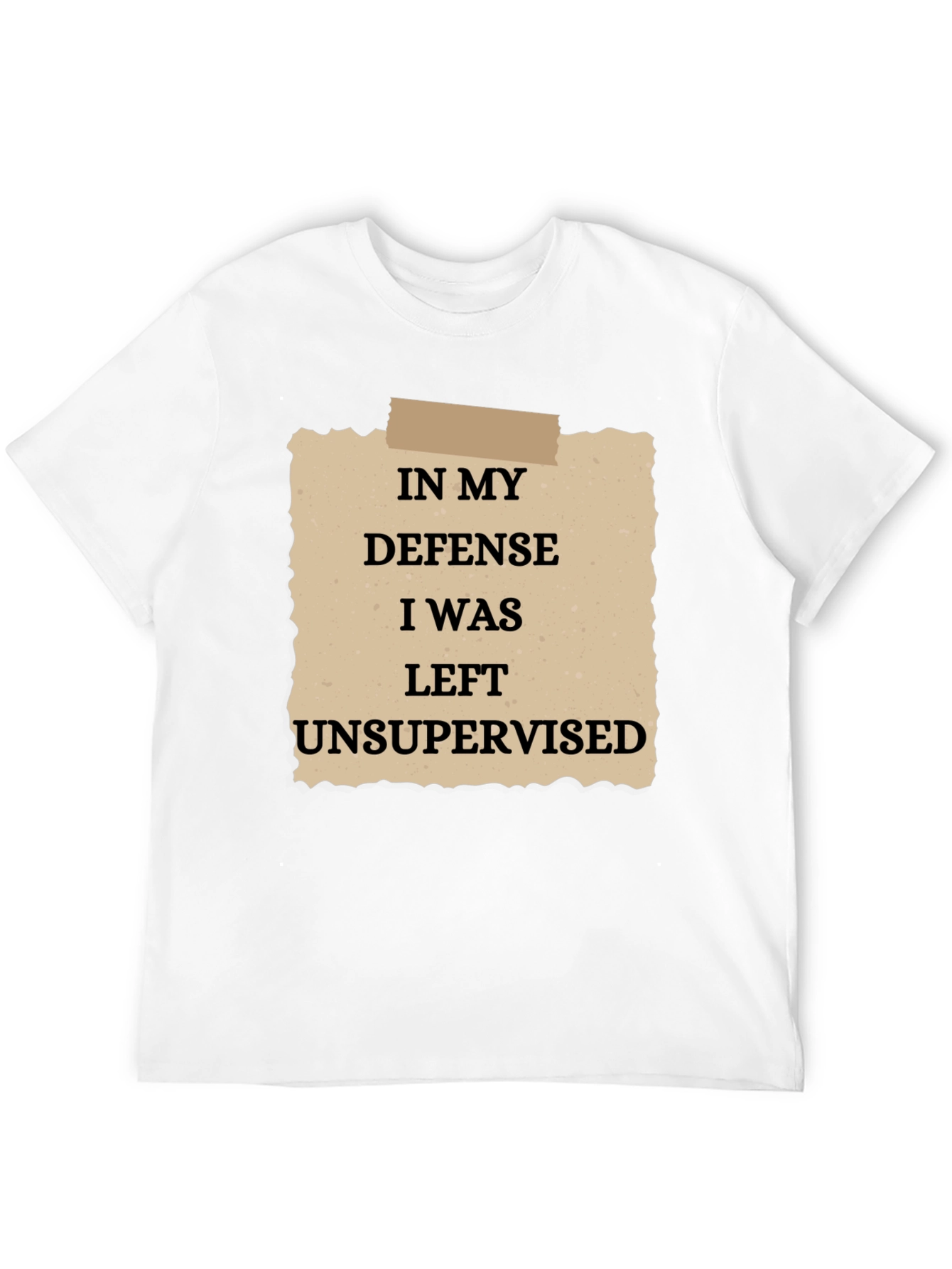 Black Funny "In My Defense" Graphic T-Shirt view 12