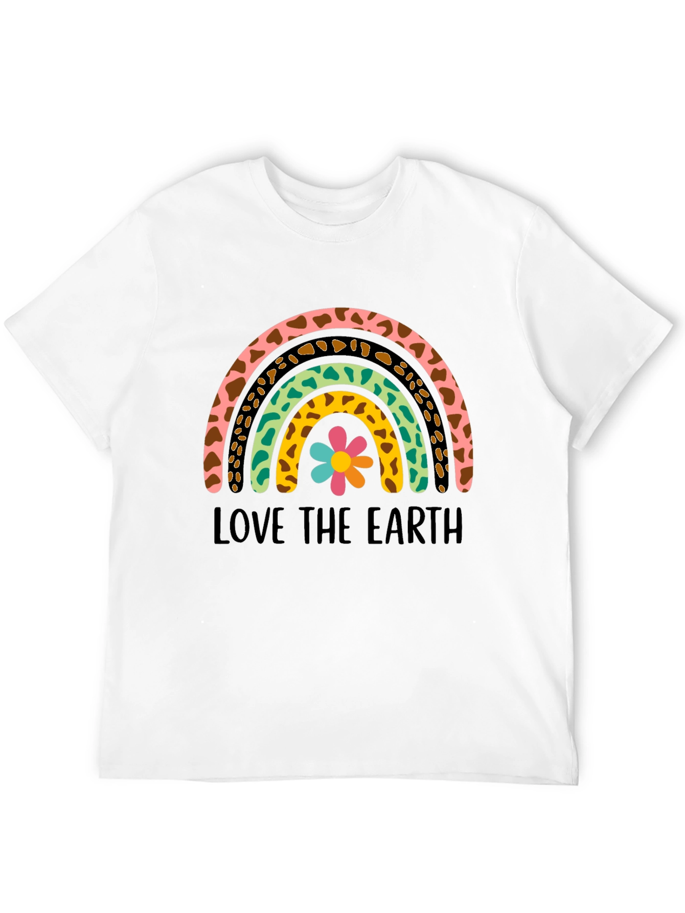 Black Love the Earth Rainbow Graphic Tee - Unisex view 12