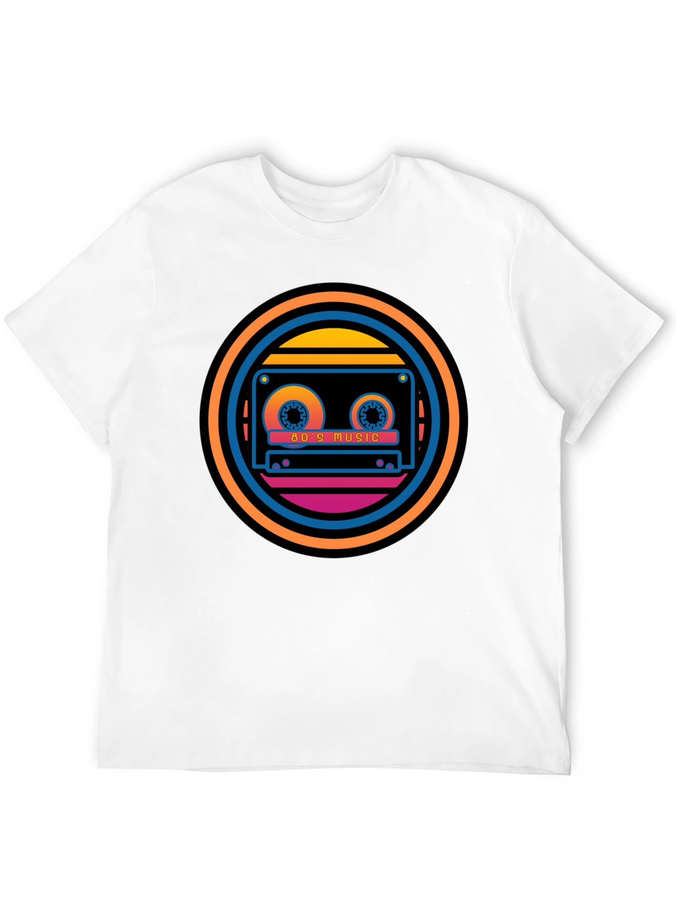 Black Retro 80's Music Cassette Graphic Tee - Black view 12