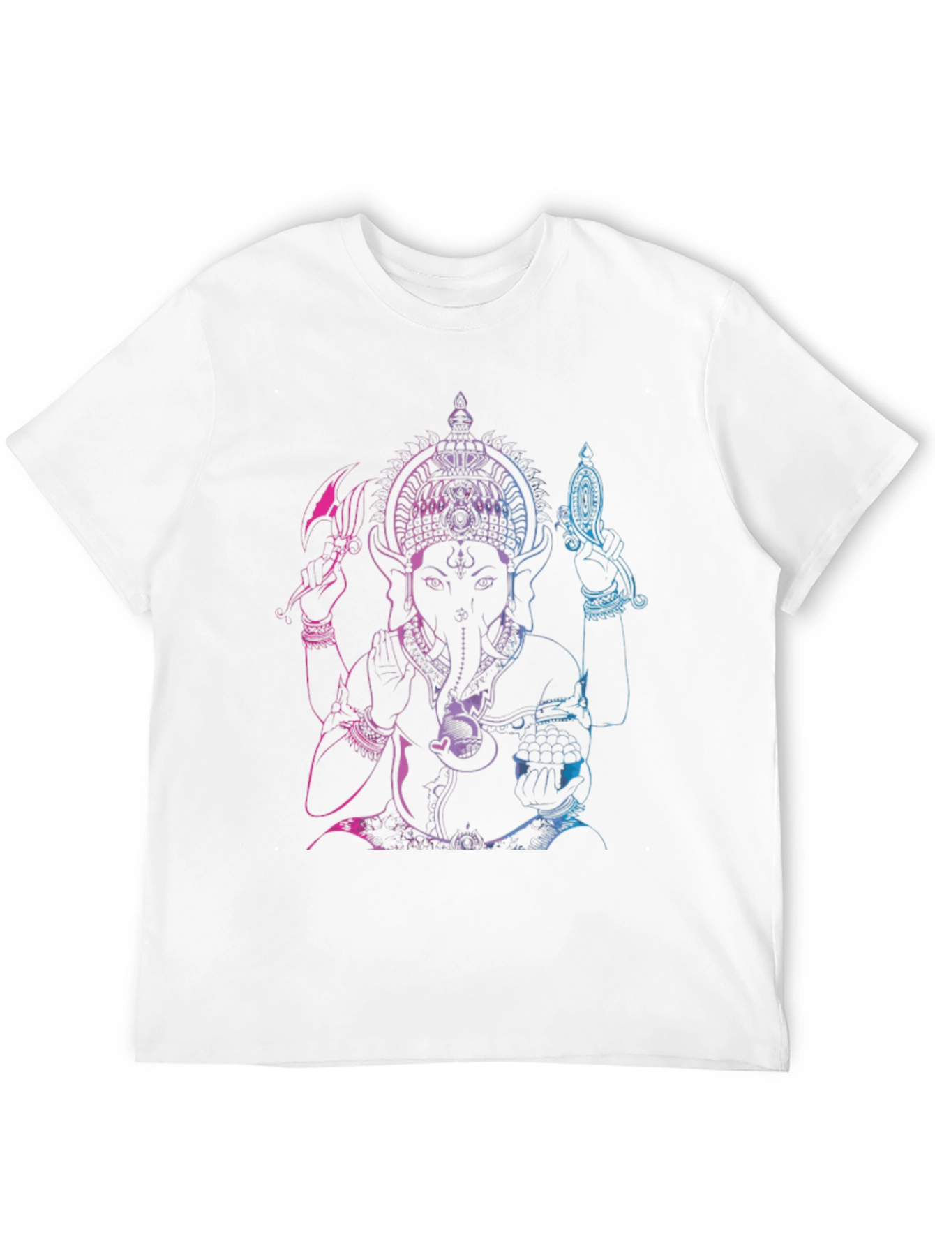 Black Ganesh Ombre Graphic Tee - Black view 12