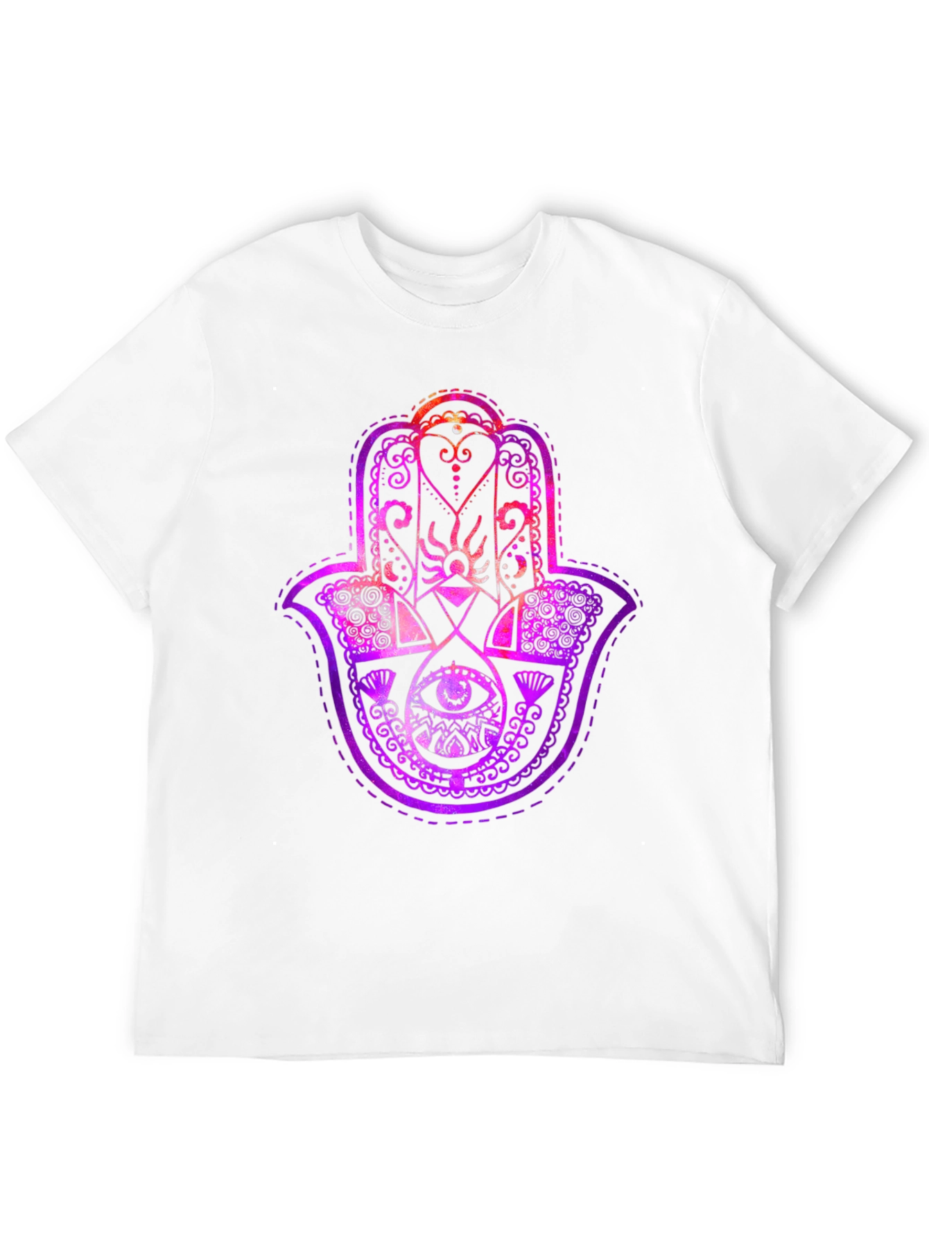 Black Hamsa Hand Graphic Tee - Spiritual Protection T-Shirt view 12