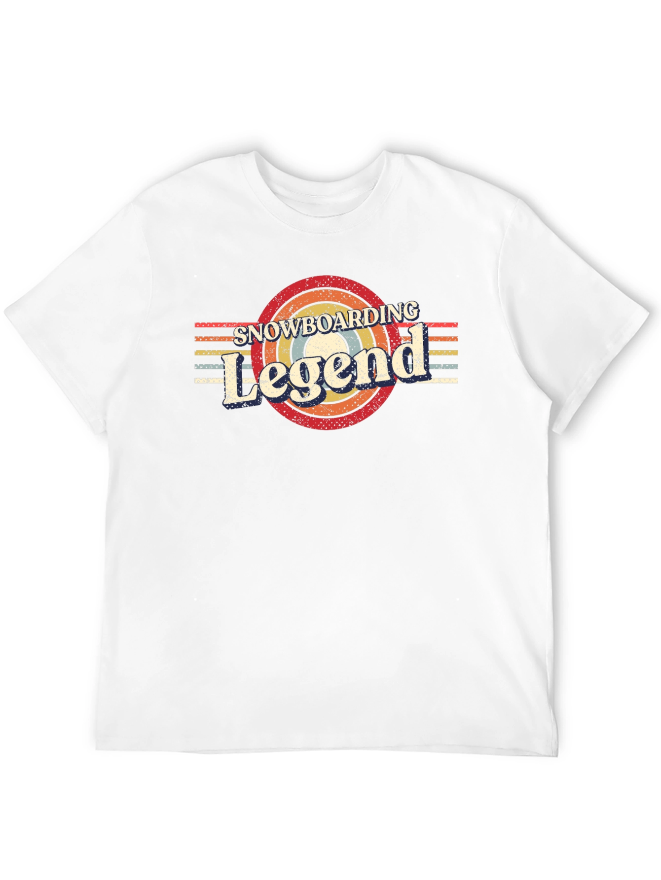 Black Snowboarding Legend Retro Style T-Shirt view 12