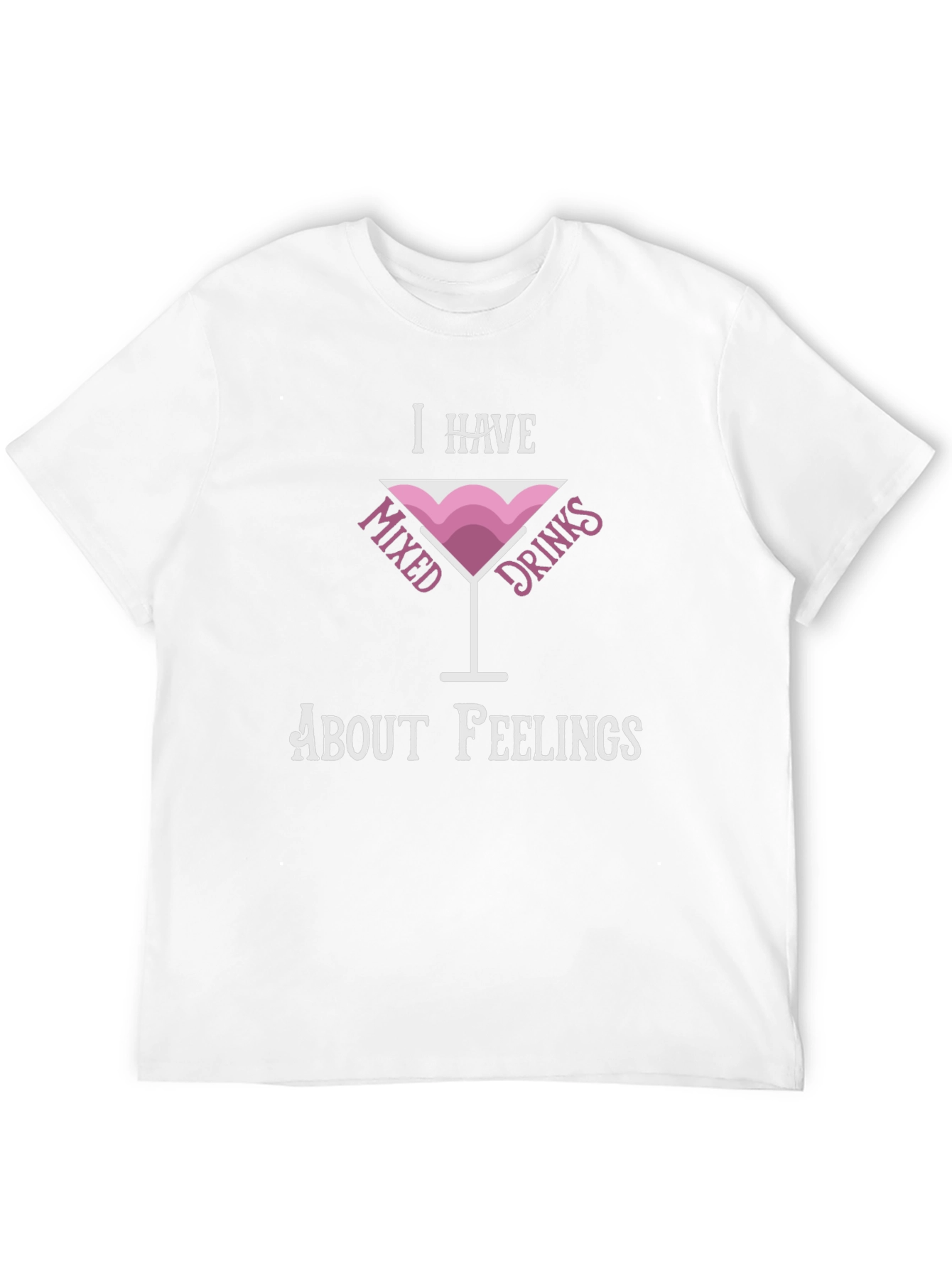 Black Mixed Drinks Feelings Tee - Humorous Graphic T-Shirt view 12