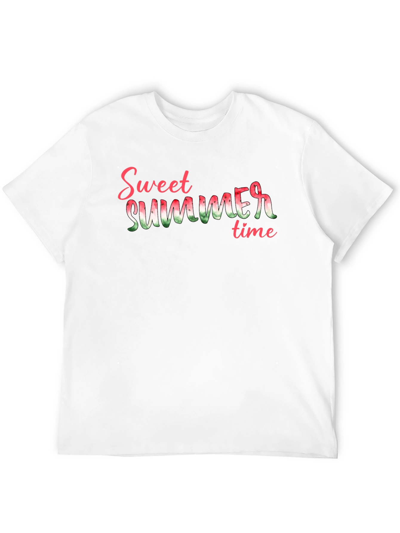 Black Sweet Summer Time Graphic Tee - Black Cotton T-Shirt view 12