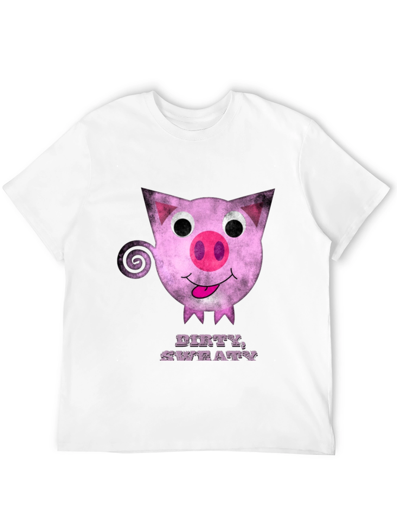 Black Dirty Sweaty Pig Graphic Tee - Black Cotton T-Shirt view 12