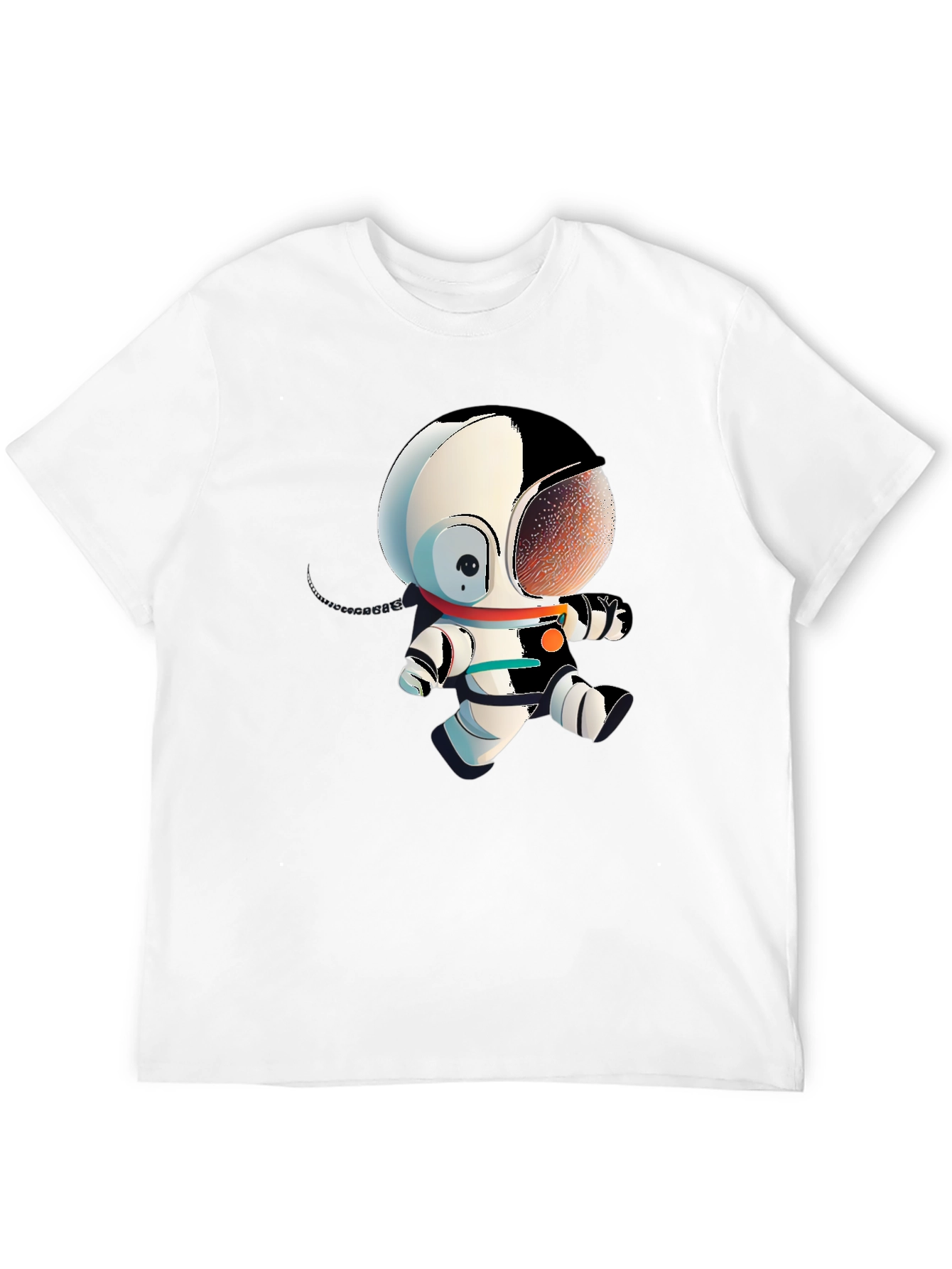 Black Astronaut Cartoon Graphic Tee - Black view 12