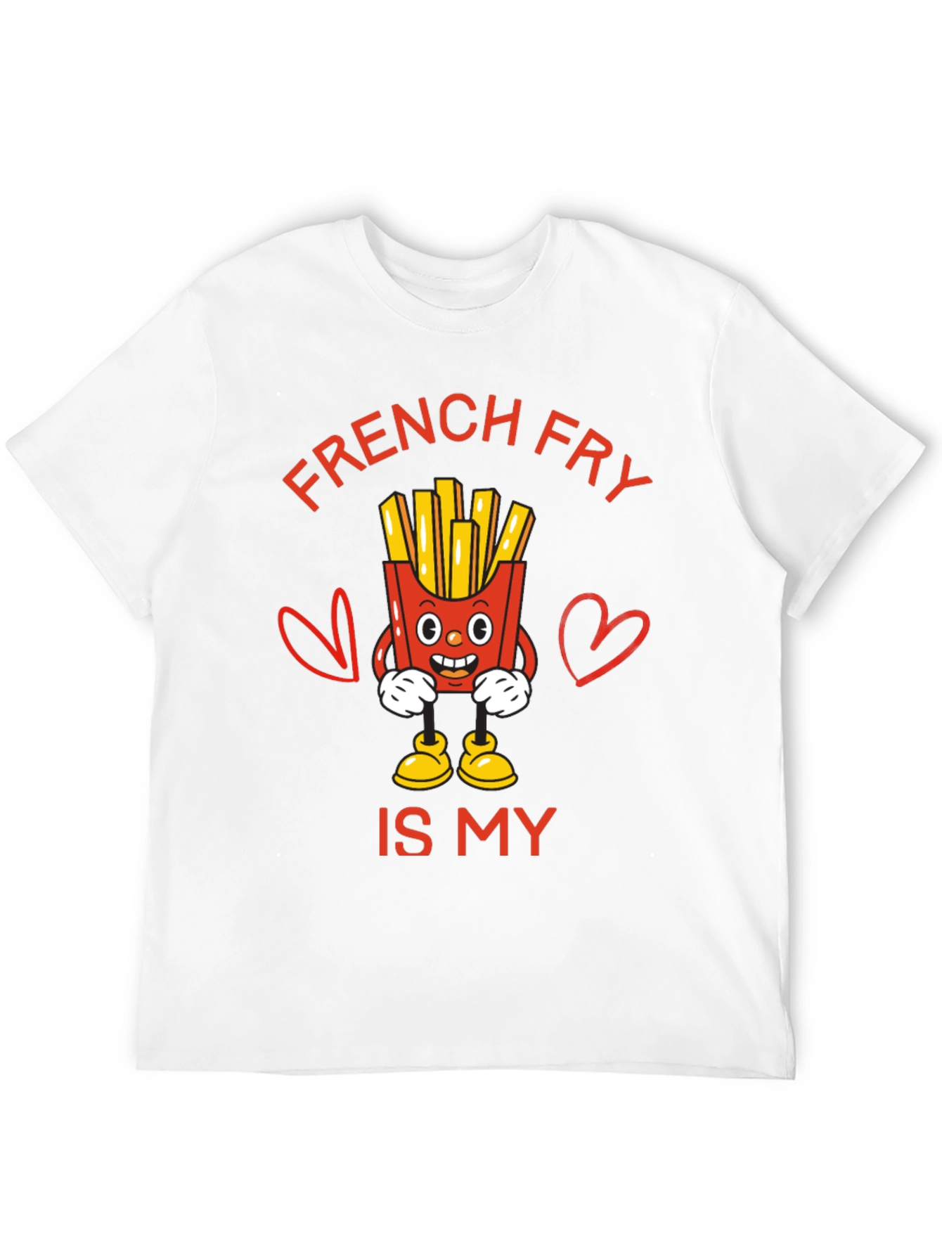Black French Fry Is My Valentine Funny Graphic T-Shirt view 12