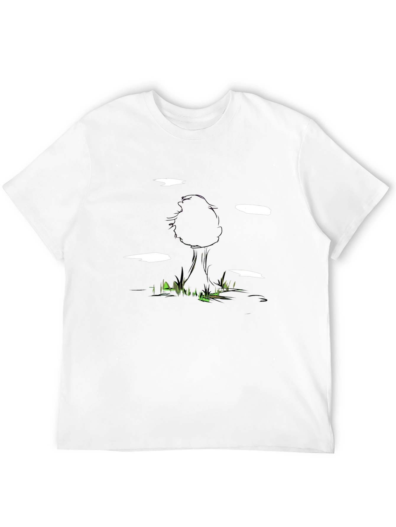 Black Mushroom Graphic Print Crew Neck T-Shirt view 12