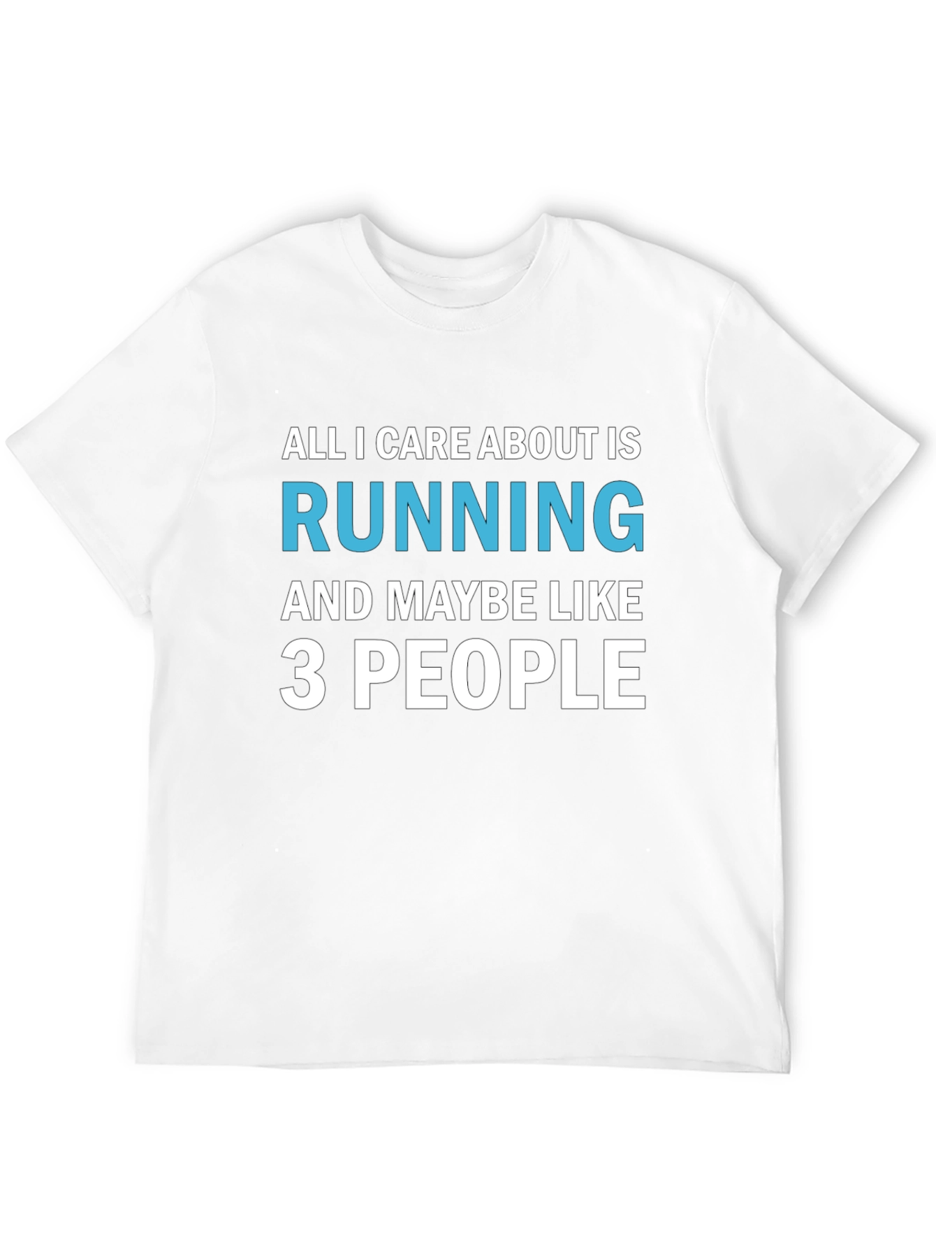 Black Running T-Shirt: All I Care About Is Running view 12