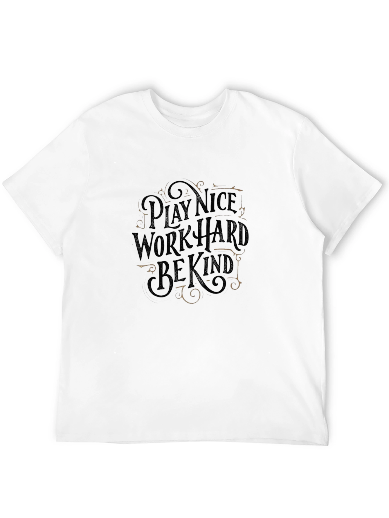 Black Play Nice Work Hard Be Kind Graphic Tee view 12