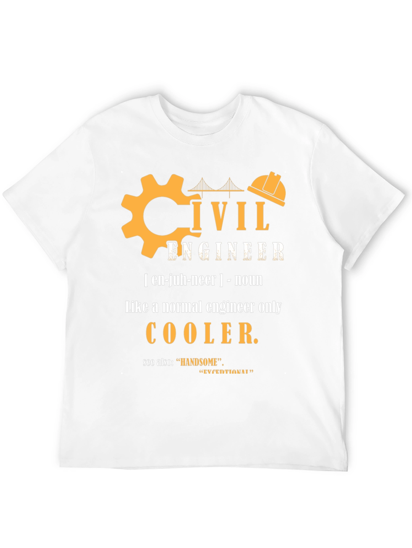 Black Civil Engineer Definition Graphic Tee view 12