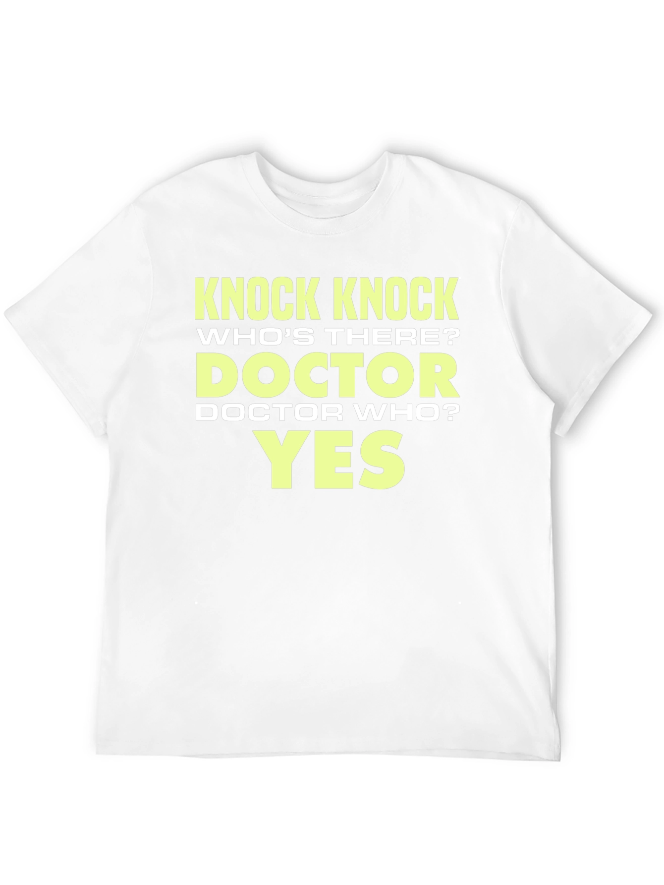 Black Knock Knock Doctor Who? Graphic T-Shirt - Black Cotton Tee view 12