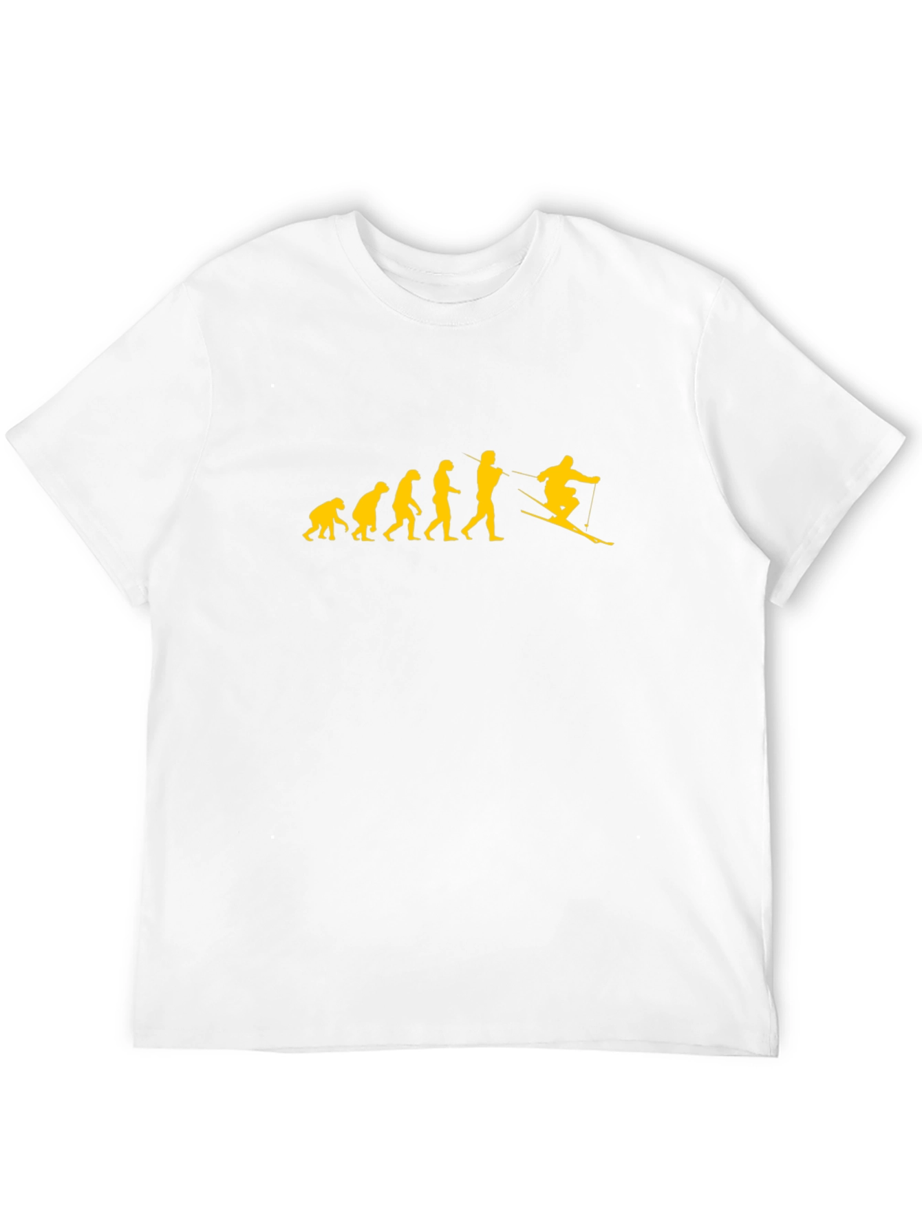 Black Evolution Ski T-Shirt - Funny Skiing Tee view 12