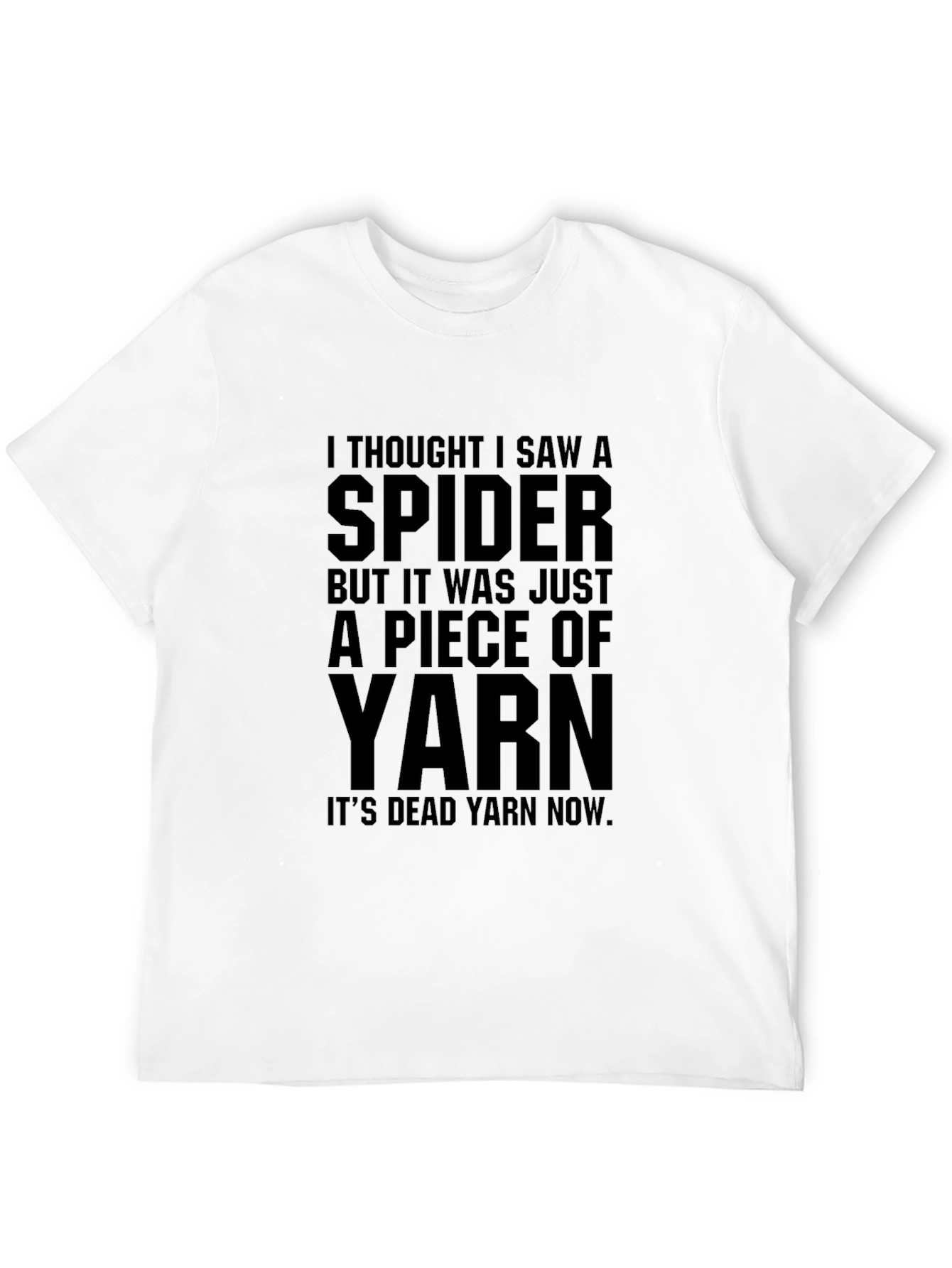 Black Funny Spider Yarn T-Shirt - Soft Cotton Tee view 12