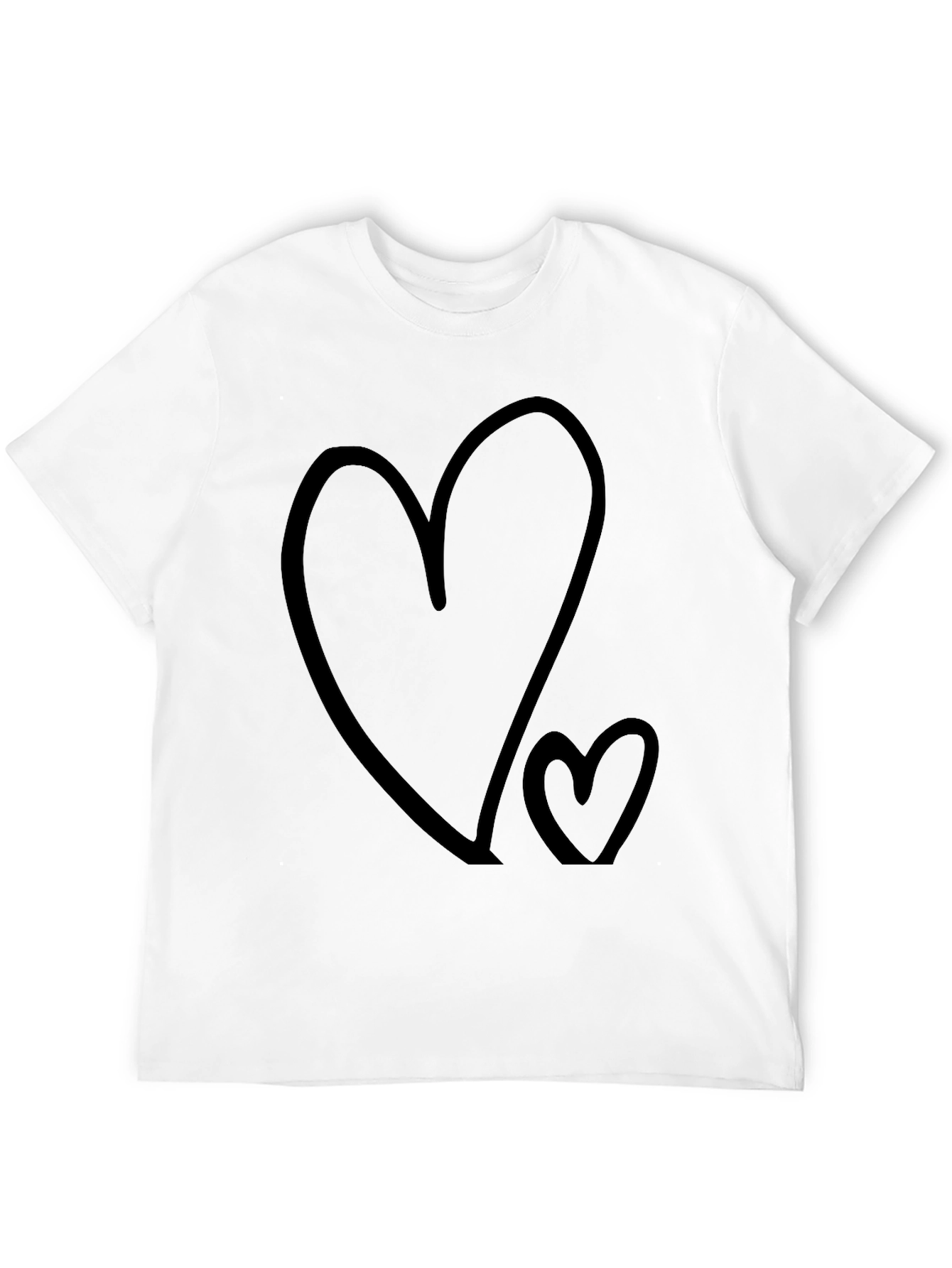 Black Heart Graphic Tee - Casual Black T-Shirt view 12