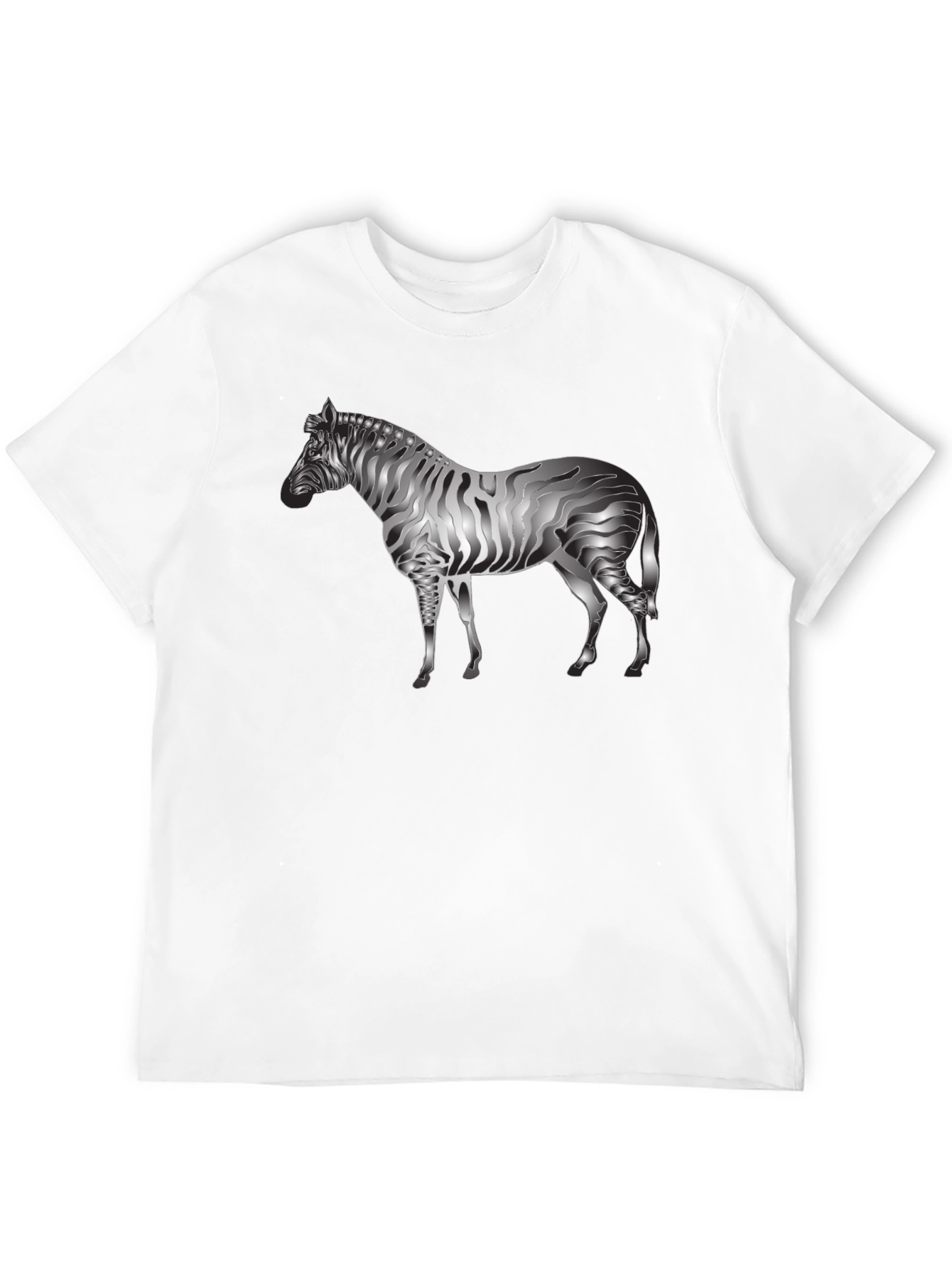 Black Zebra Graphic Tee - Cool Animal Design view 12